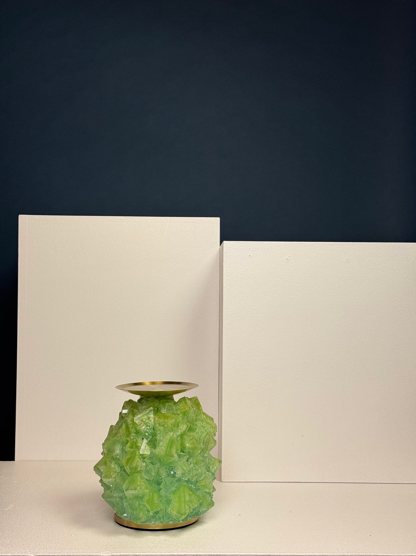 Pillar Candle Holder -  Kelly Green