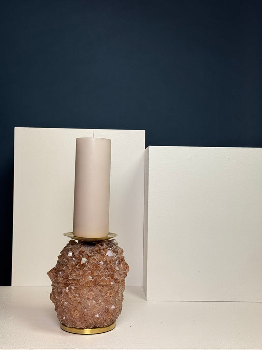 Pillar Candle Holder -  Chocolate