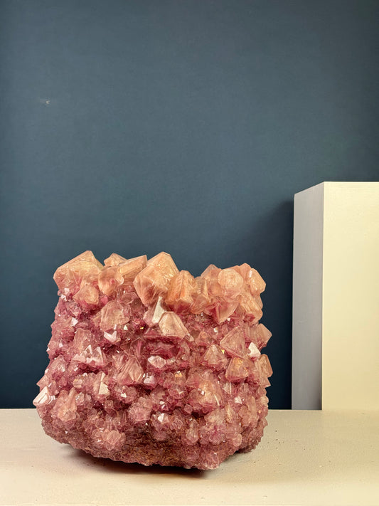 Crystal Vase Large - Marbled Red