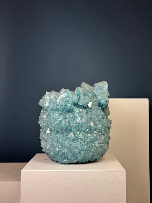 Crystal Vase Large - Denim