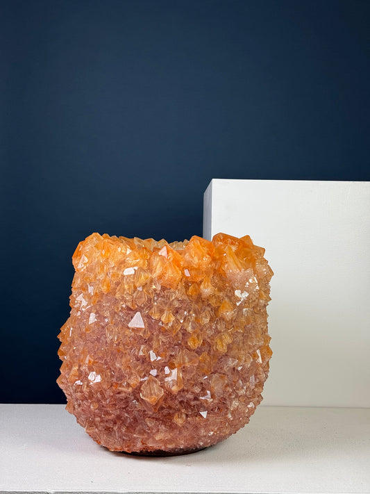Crystal Vase Large - Orange