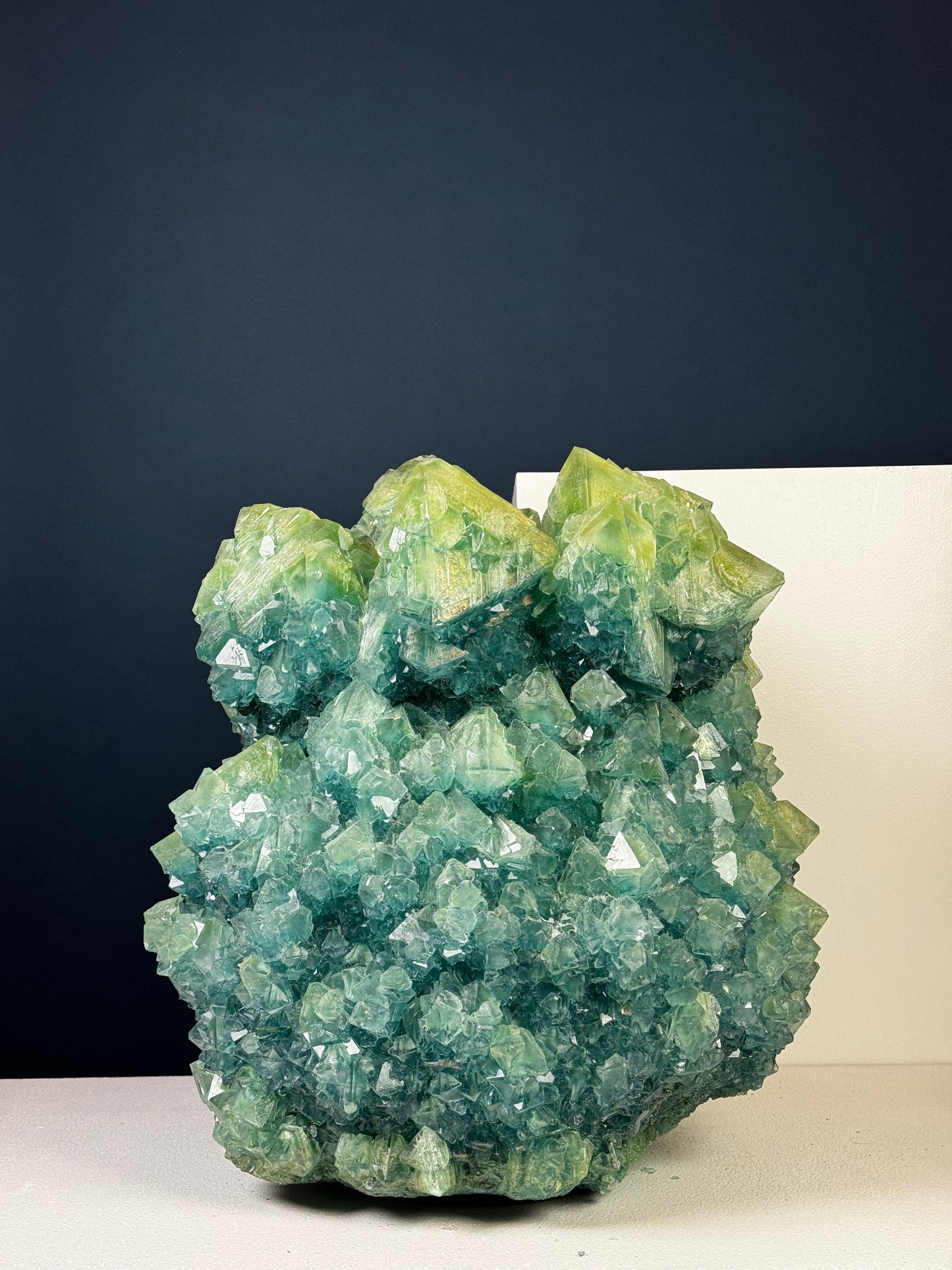Crystal Vase Large - Blue in Green
