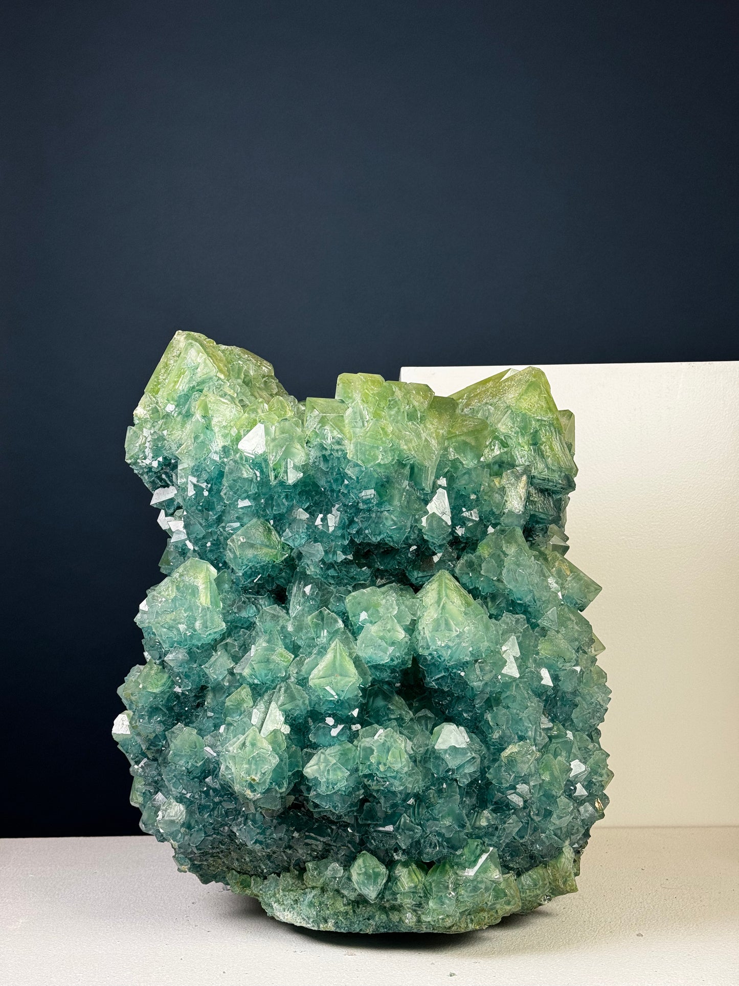 Crystal Vase Large - Blue in Green