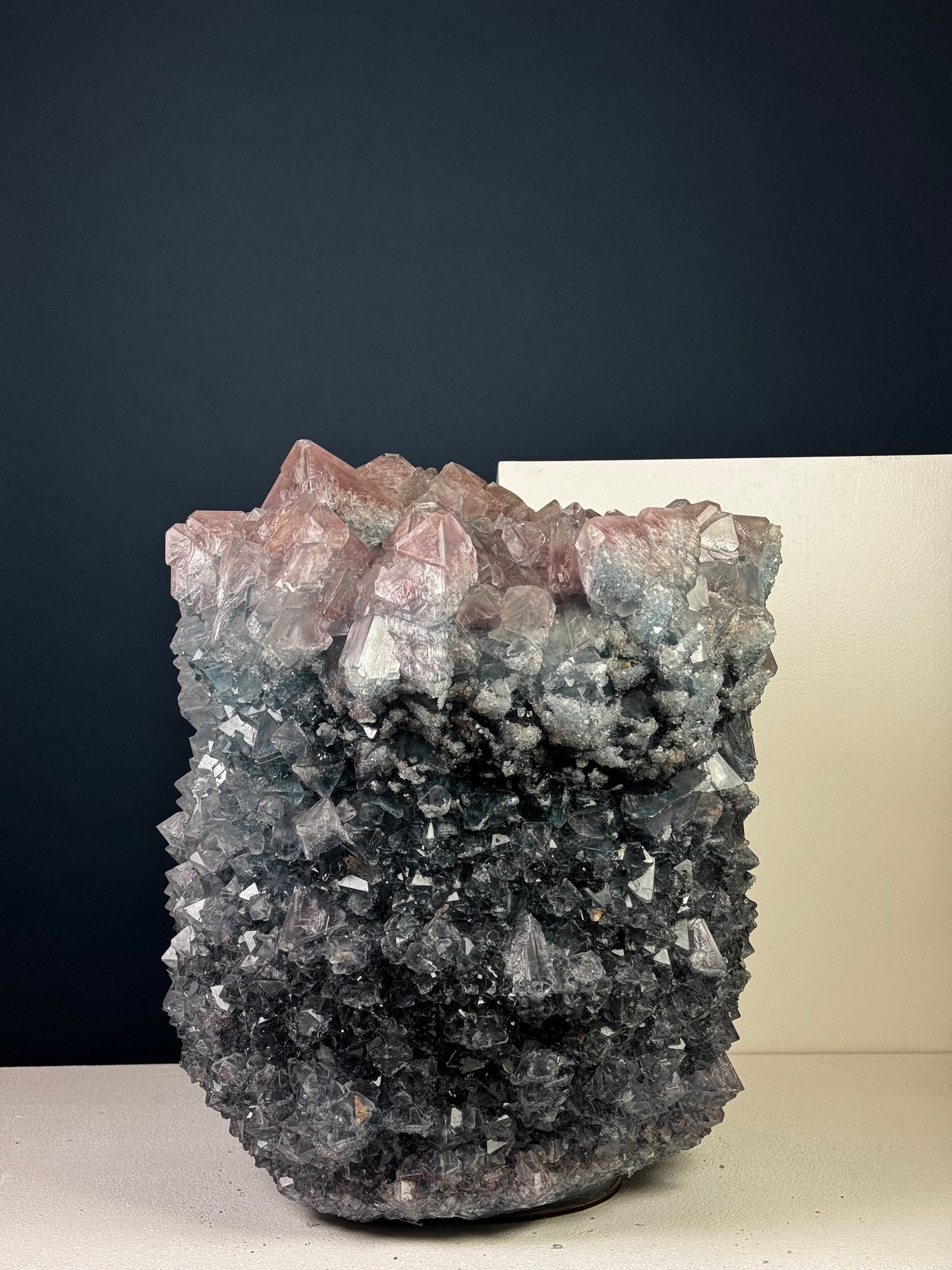 Crystal Vase Large - Eggplant