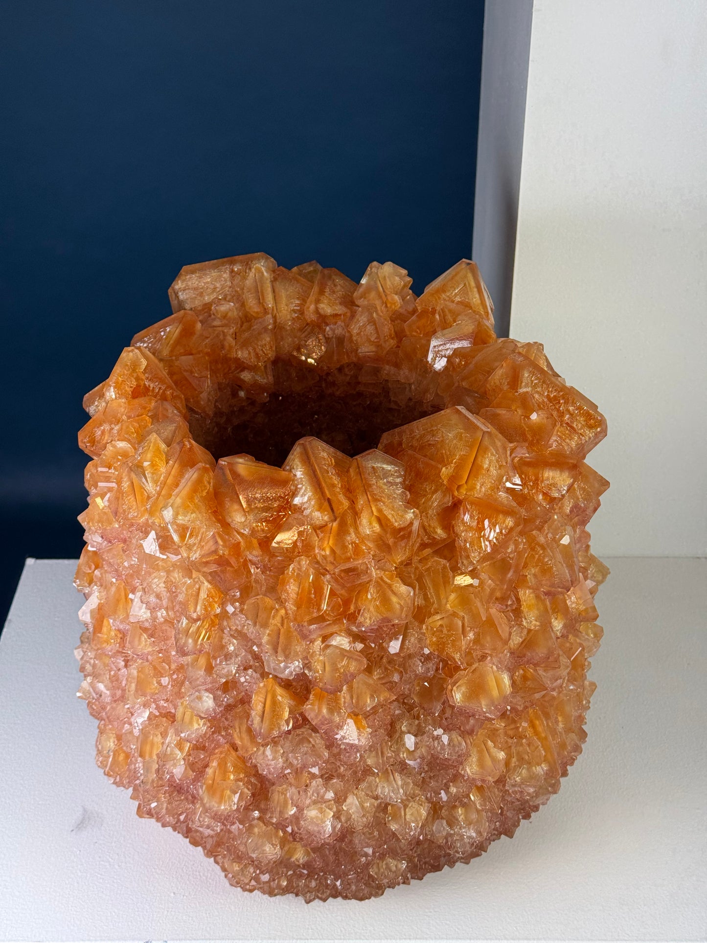 Crystal Vase Large - Orange