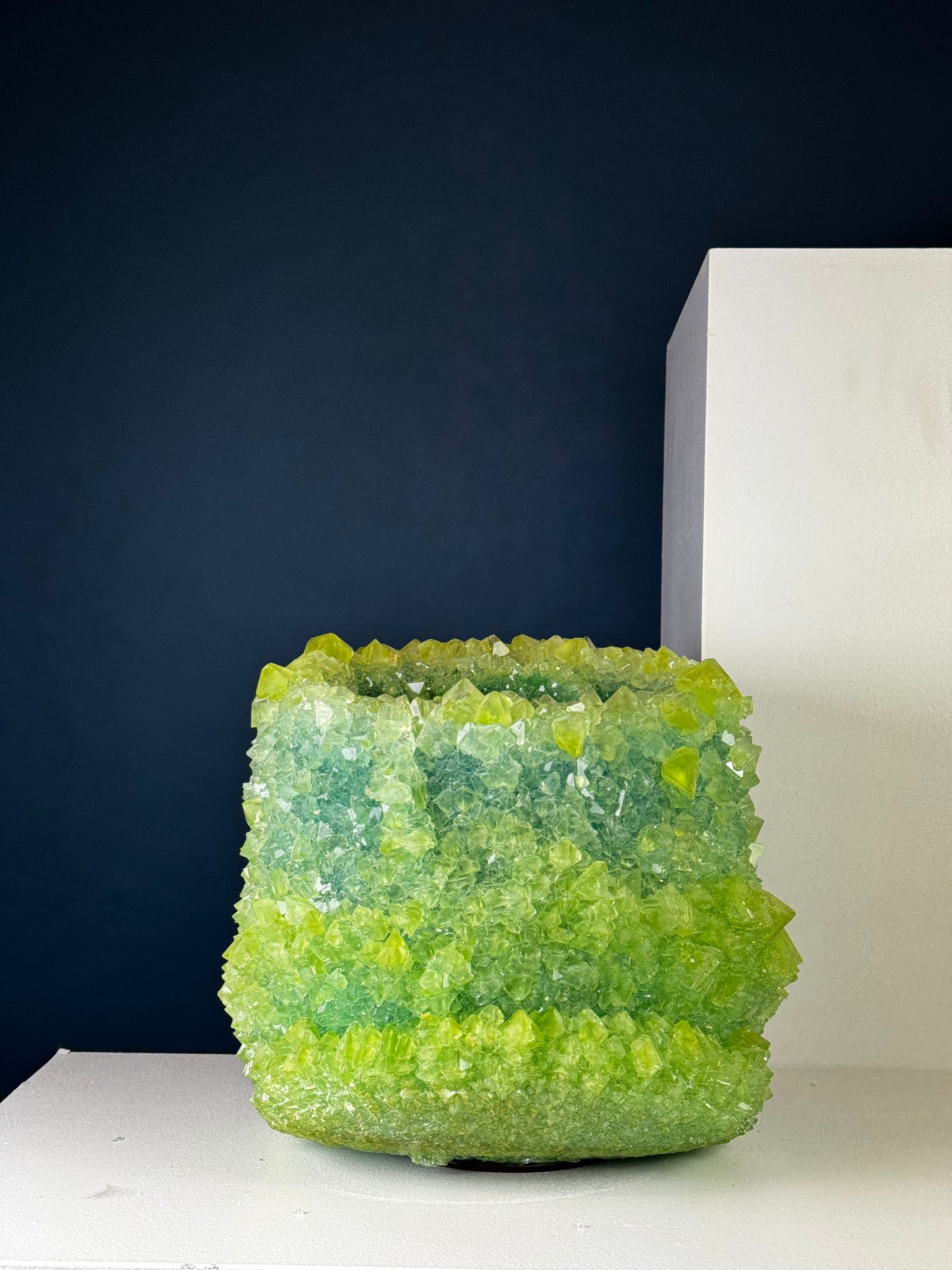 Crystal Vase Large - Grass Green