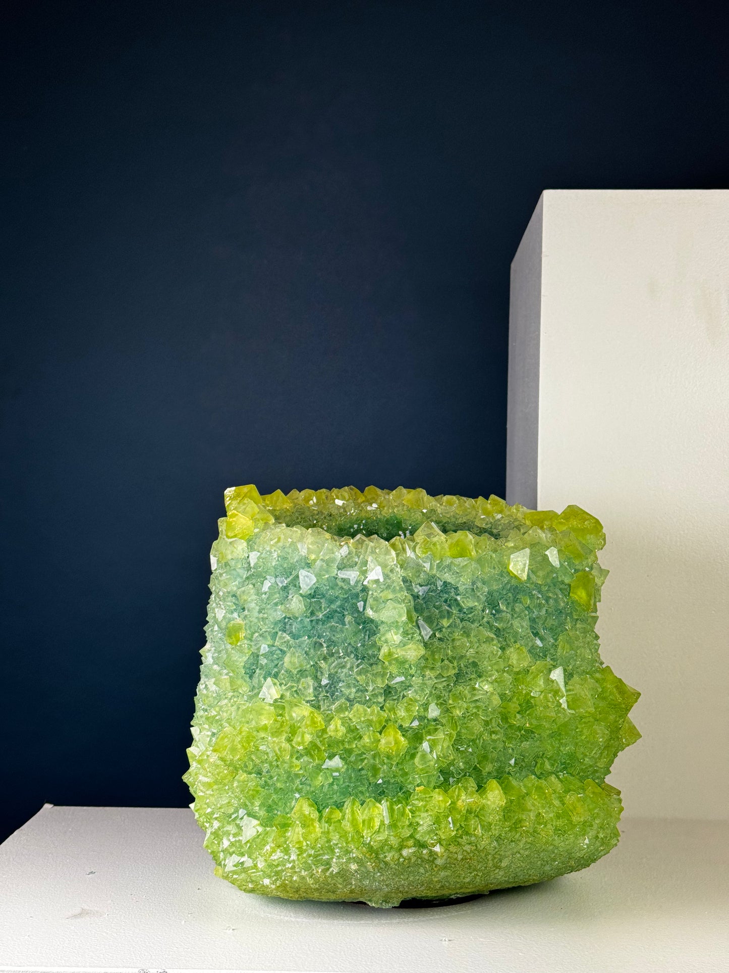 Crystal Vase Large - Grass Green