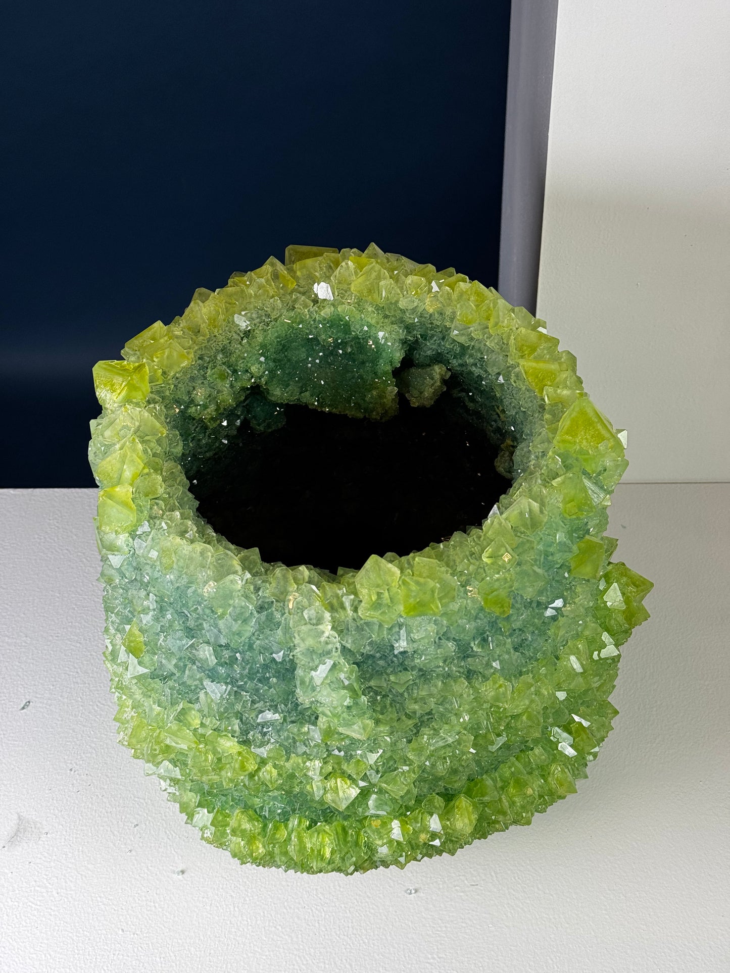 Crystal Vase Large - Grass Green
