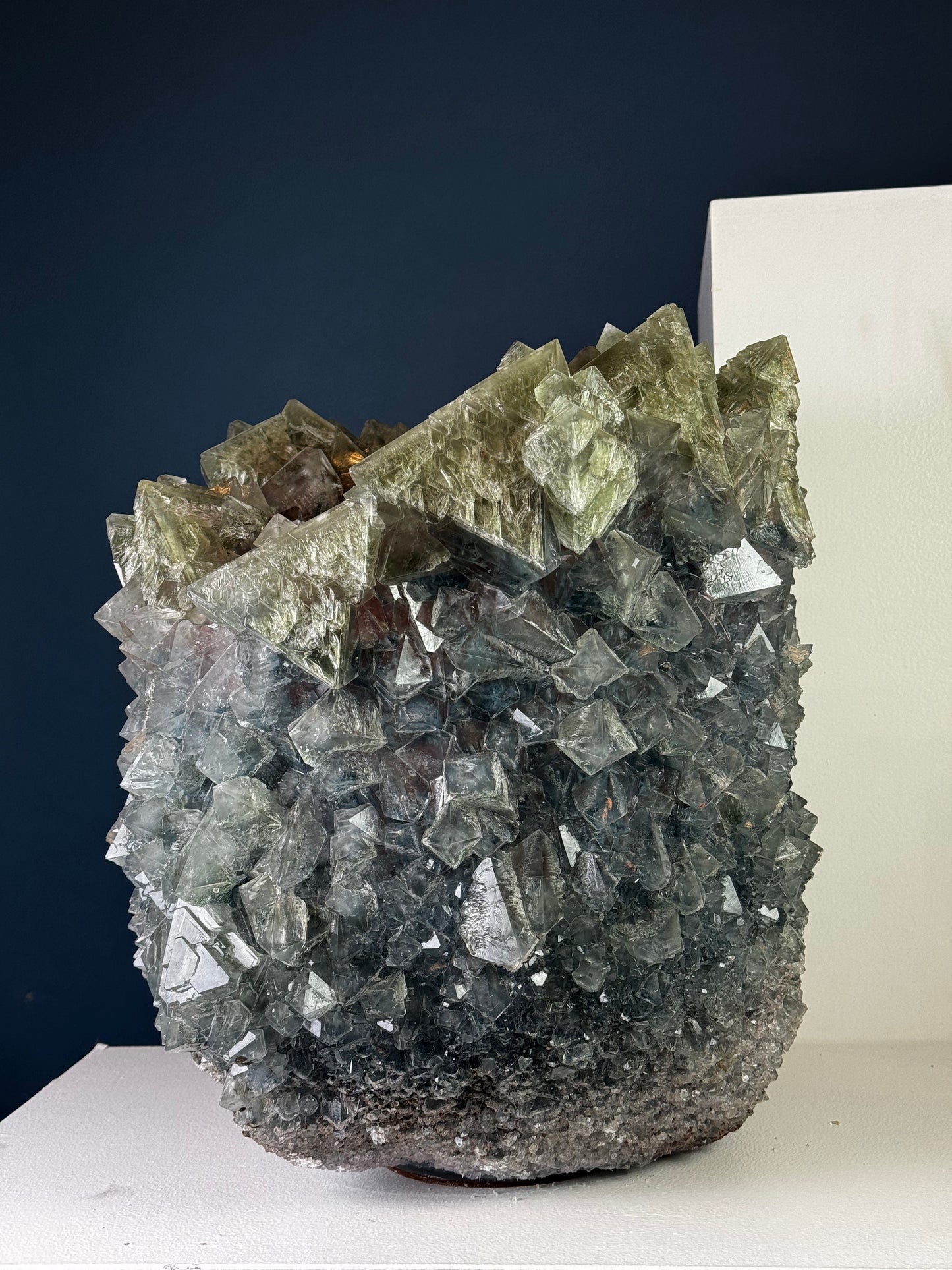 Crystal Vase Large - Peacock