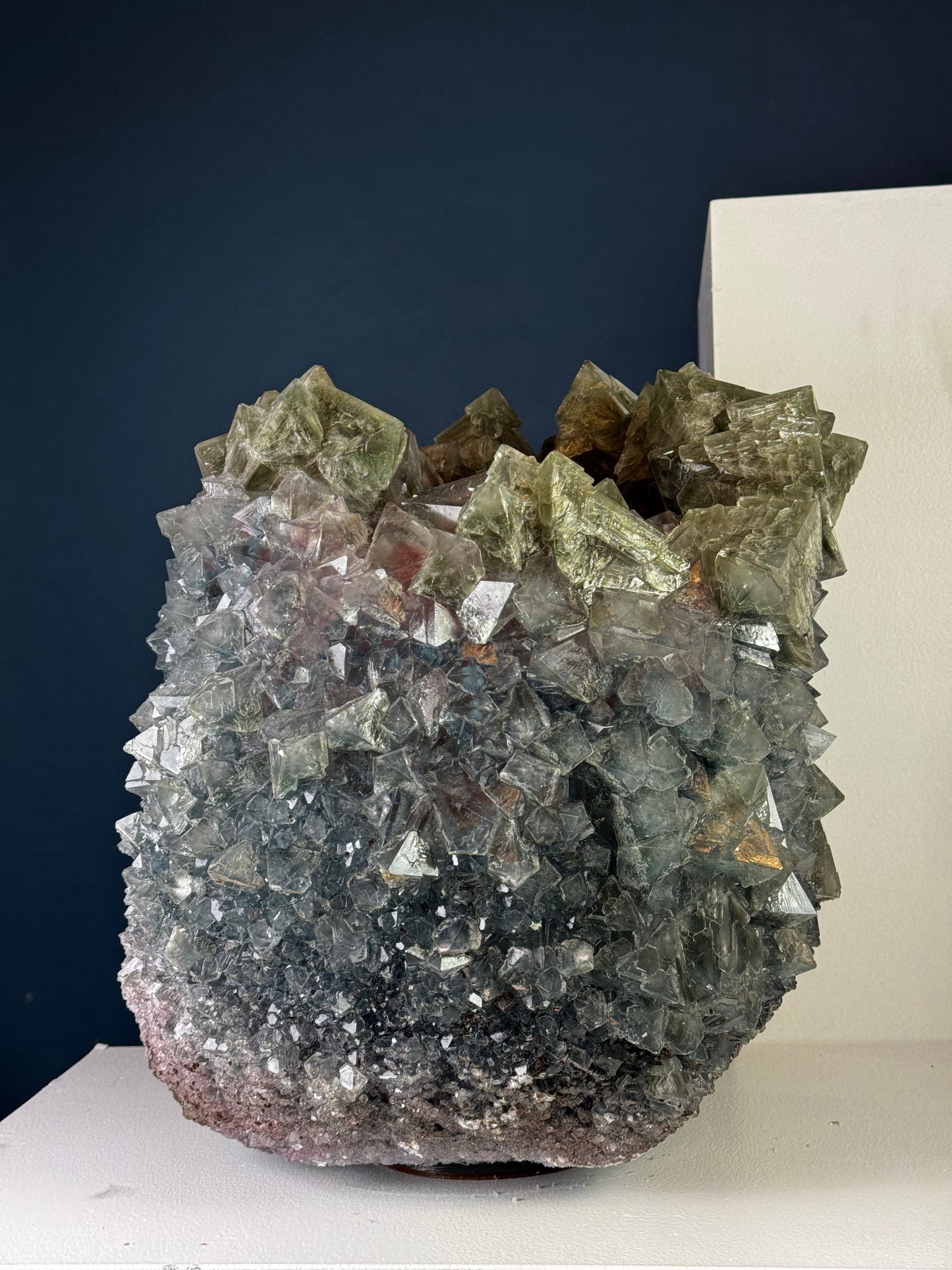Crystal Vase Large - Peacock
