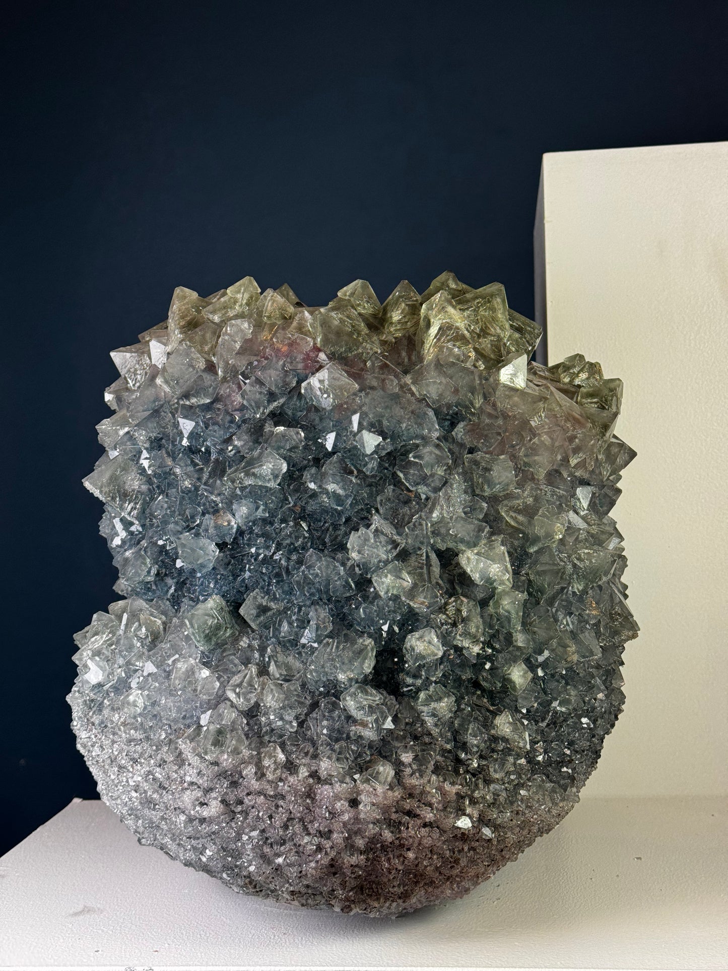 Crystal Vase Large - Peacock
