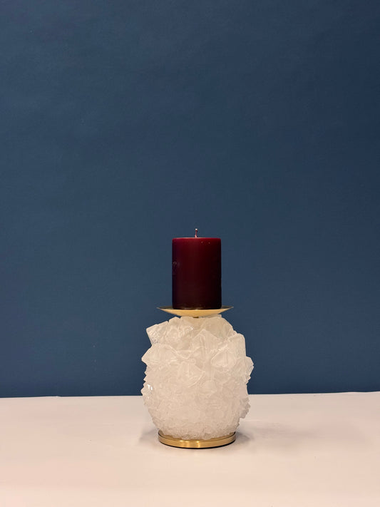 Pillar Candle Holder - White