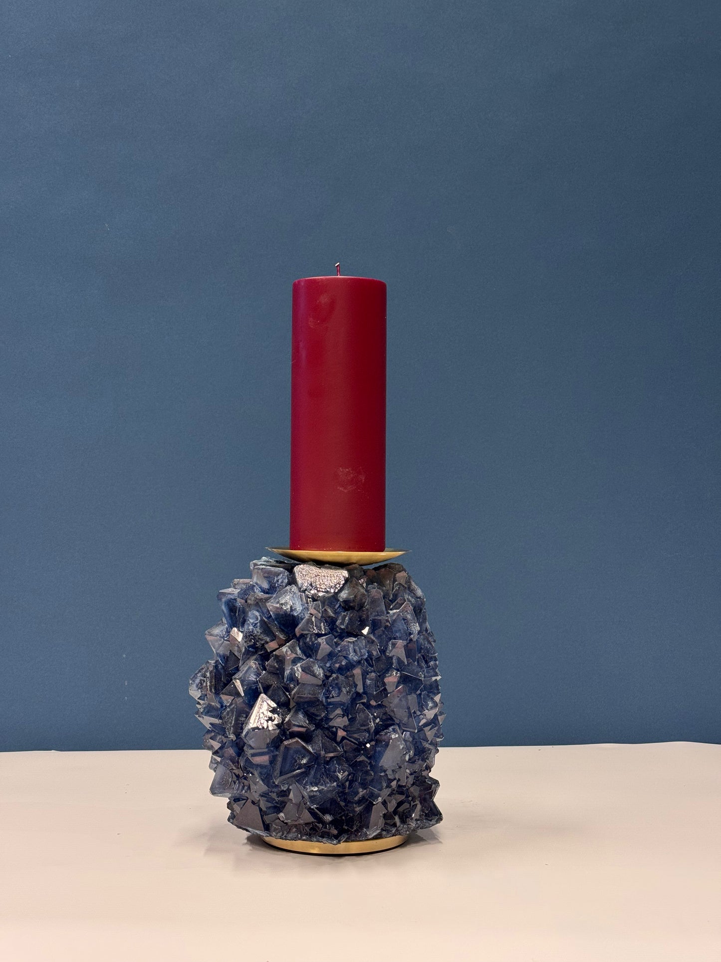 Pillar Candle Holder - Blue