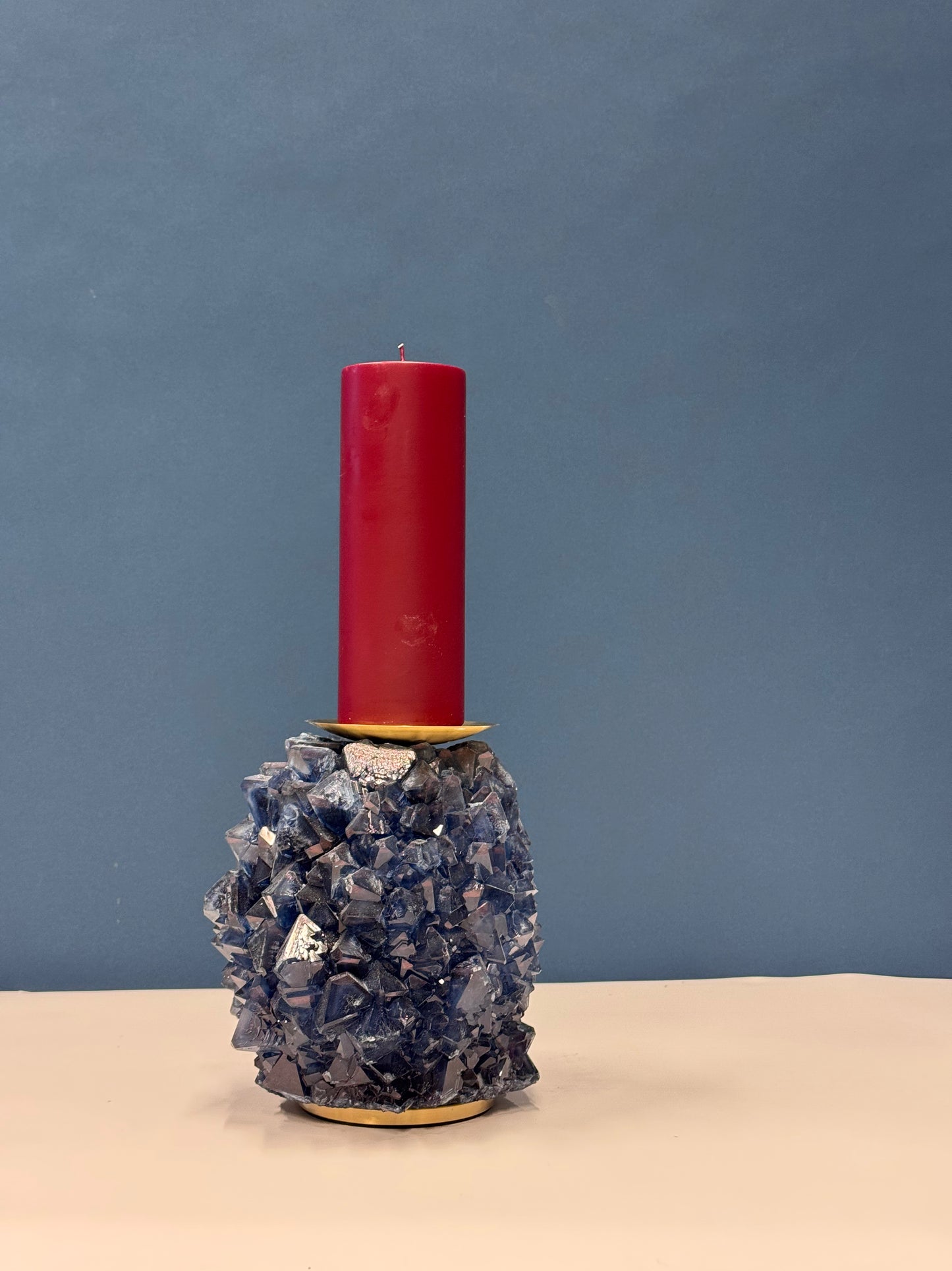 Pillar Candle Holder - Blue