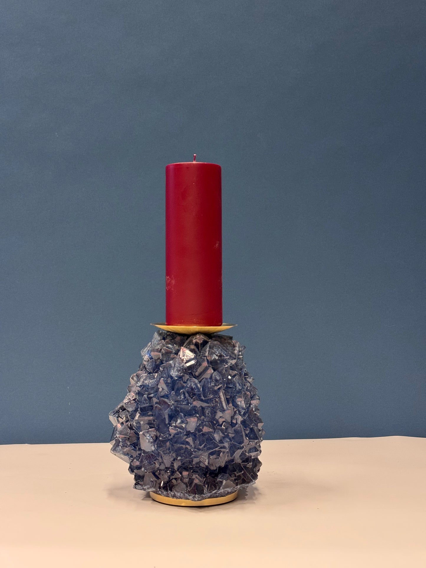 Pillar Candle Holder - Blue