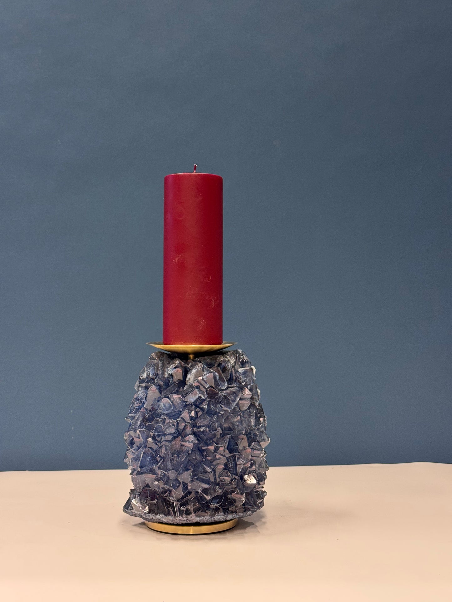 Pillar Candle Holder - Blue