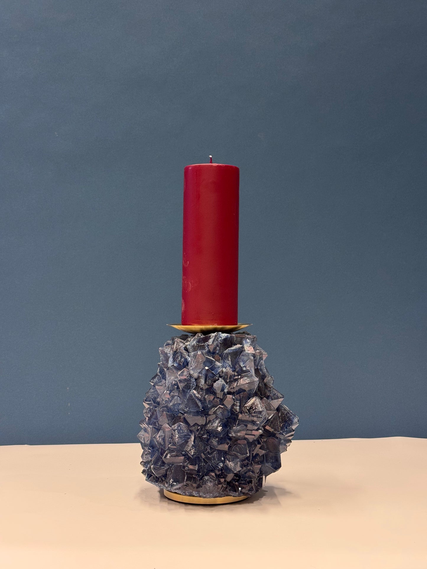 Pillar Candle Holder - Blue