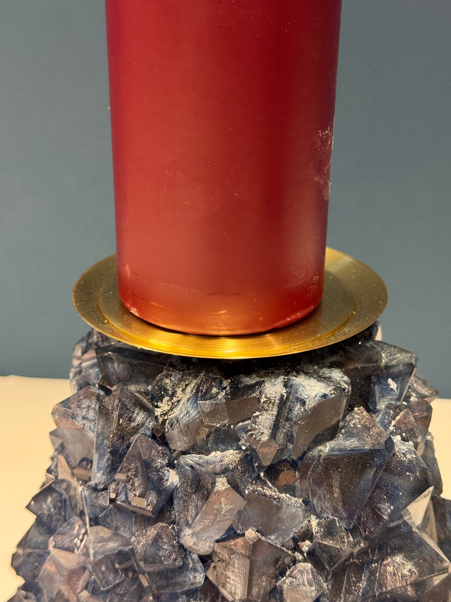 Pillar Candle Holder - Blue