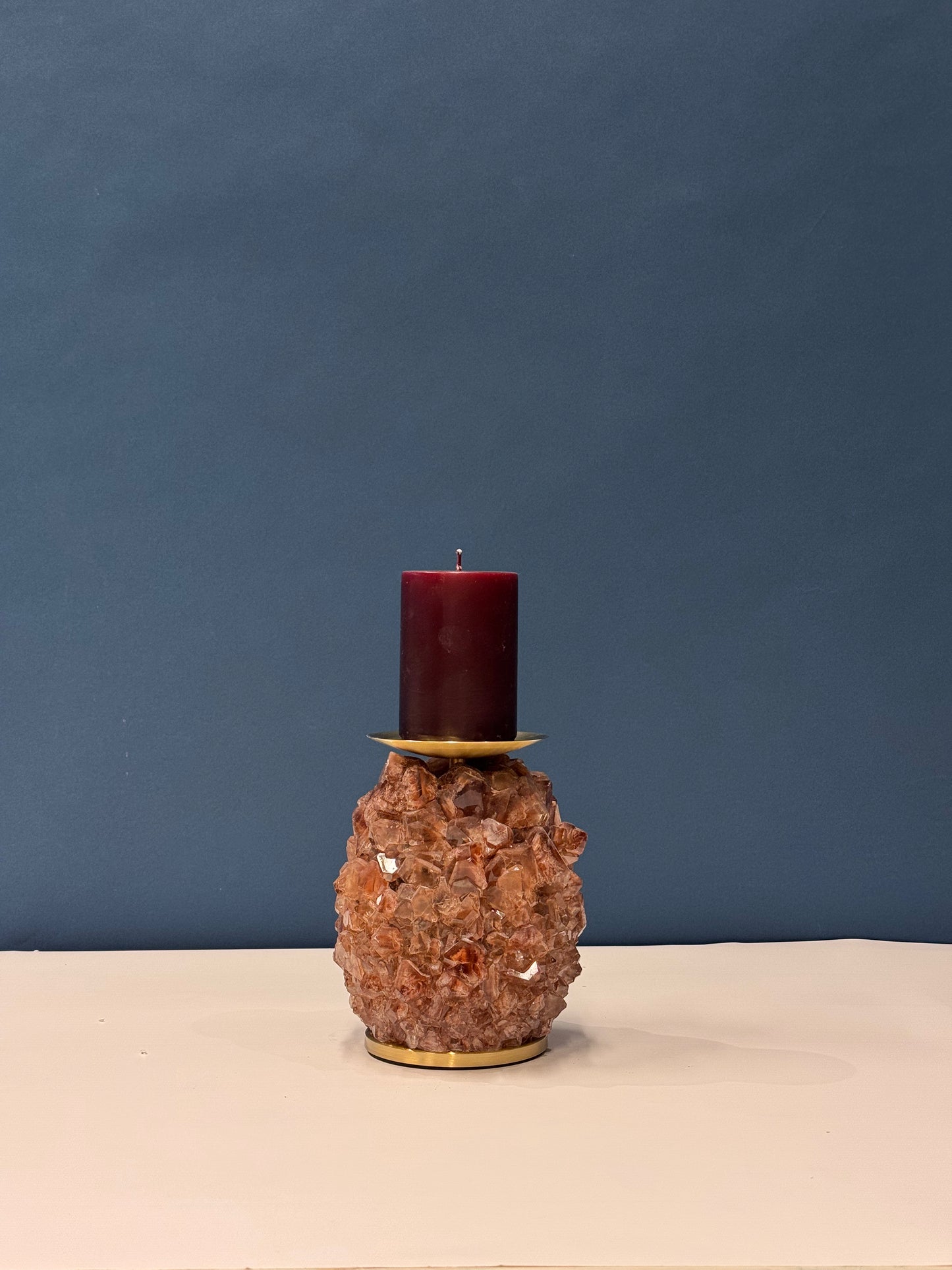 Pillar Candle Holder -  Chocolate