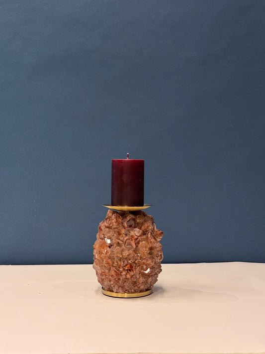 Pillar Candle Holder -  Chocolate