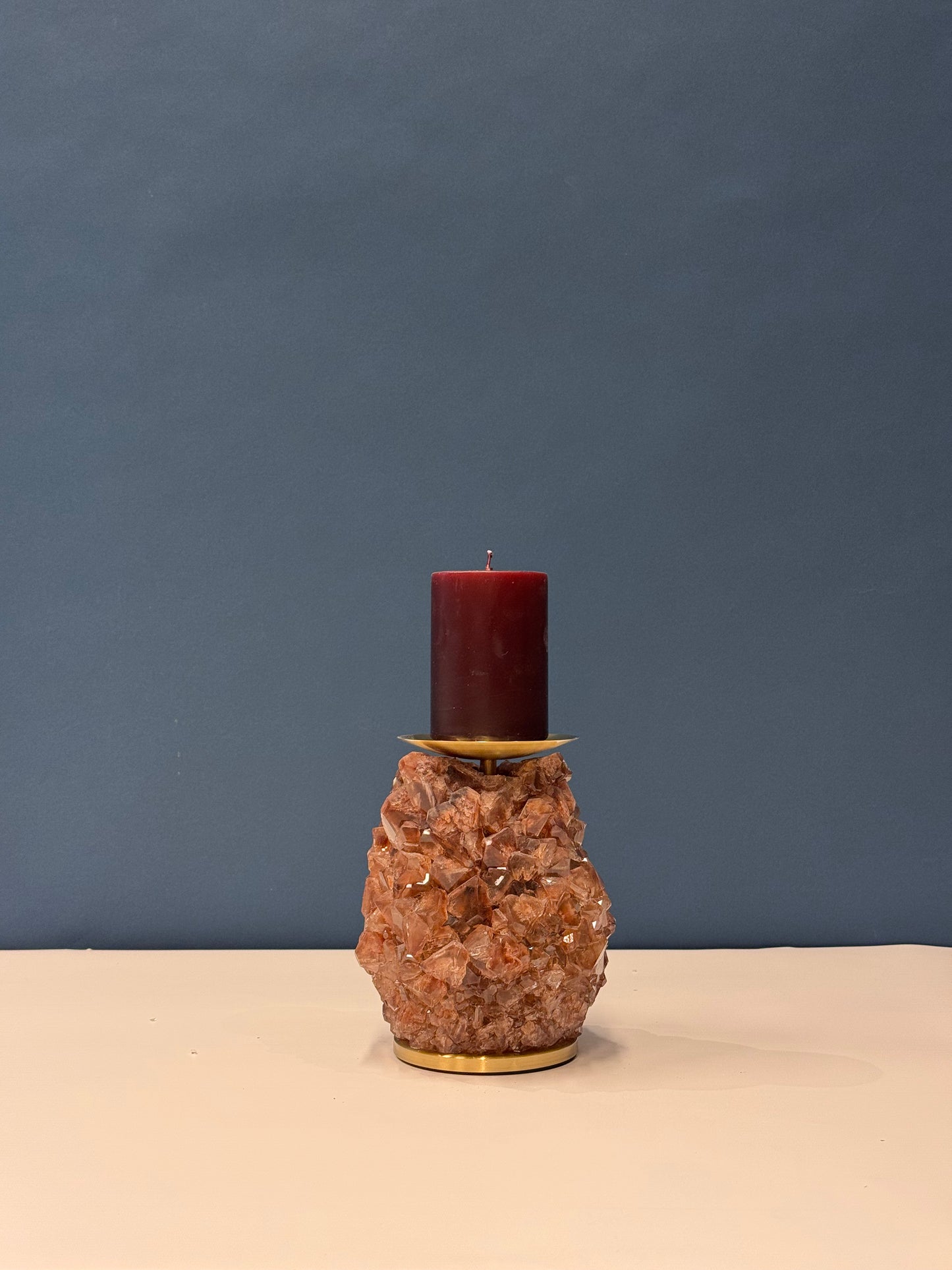 Pillar Candle Holder -  Chocolate