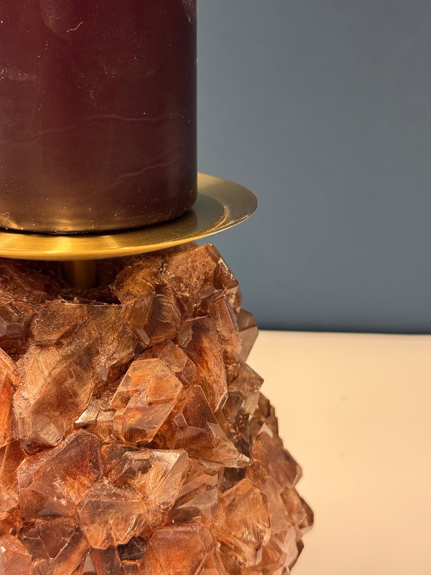 Pillar Candle Holder -  Chocolate