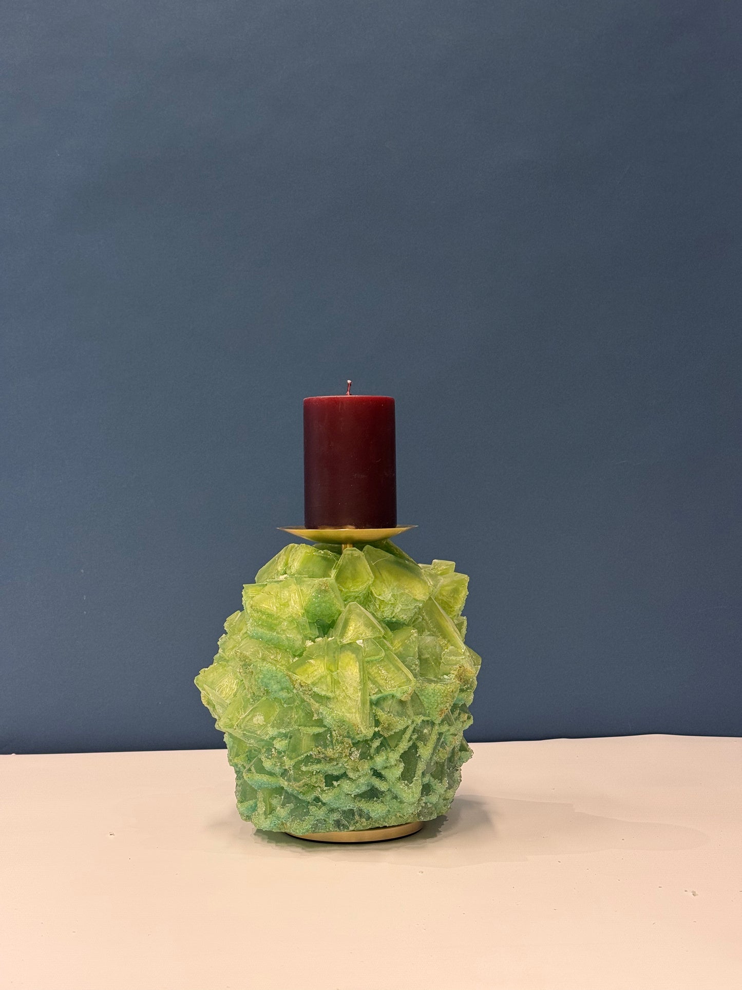 Pillar Candle Holder -  Grass Green