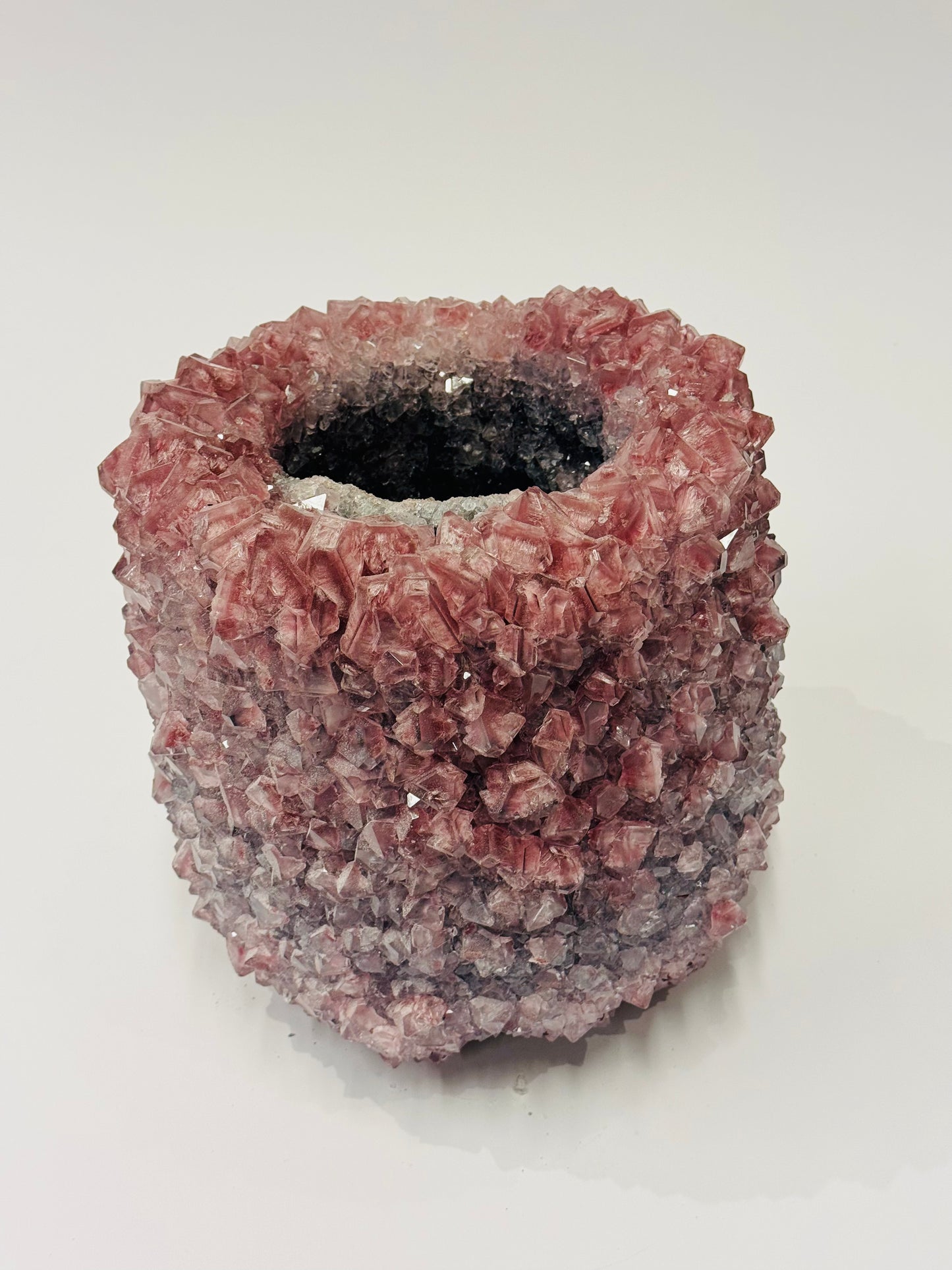 Medium Vase - Marbled Red-Grey