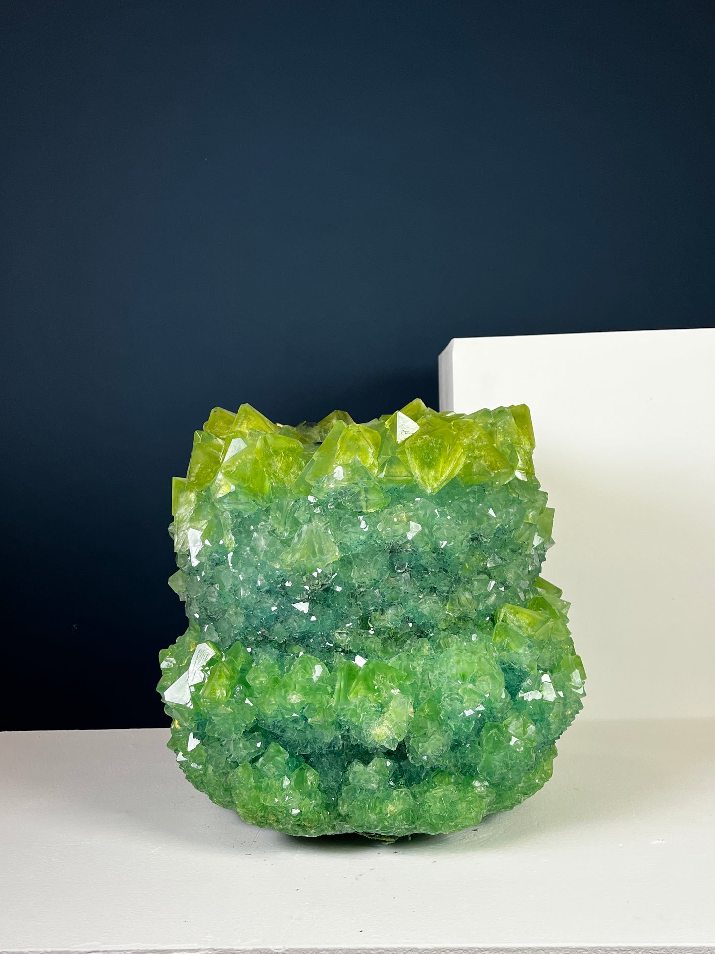 Crystal Vase Large - Chartreuse