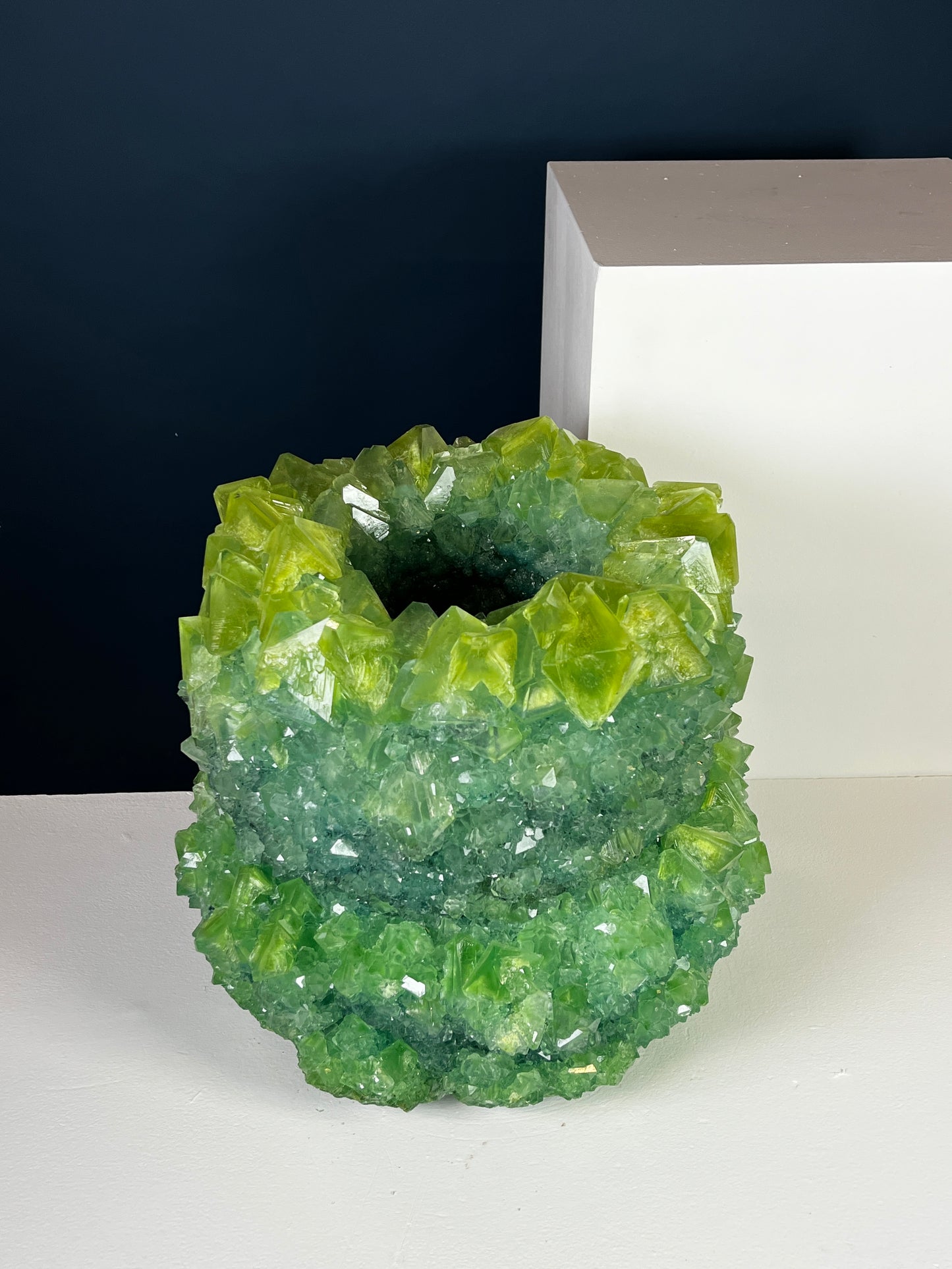 Crystal Vase Large - Chartreuse
