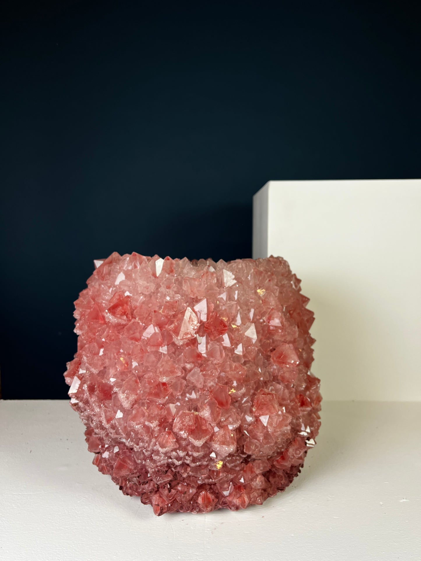Crystal Vase Large - Dusty rose
