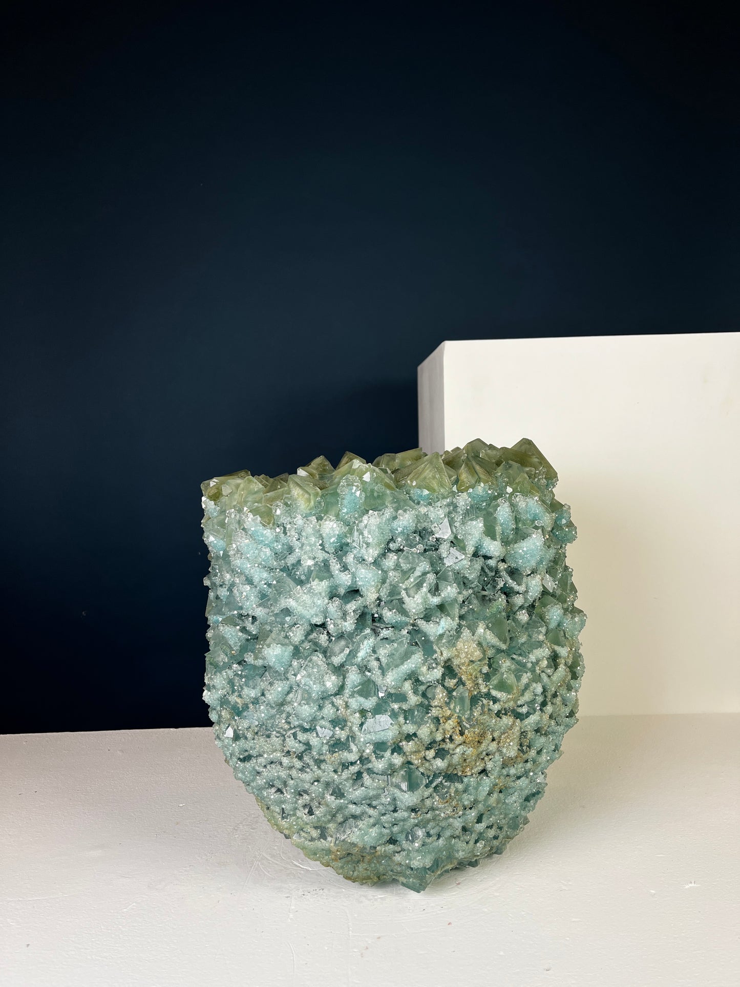 Crystal Vase Large - Deep ocean