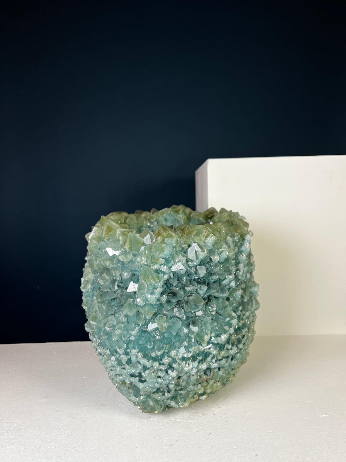 Crystal Vase Large - Deep ocean