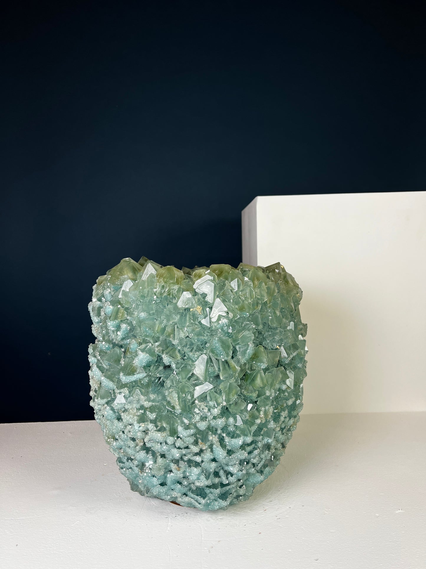 Crystal Vase Large - Deep ocean