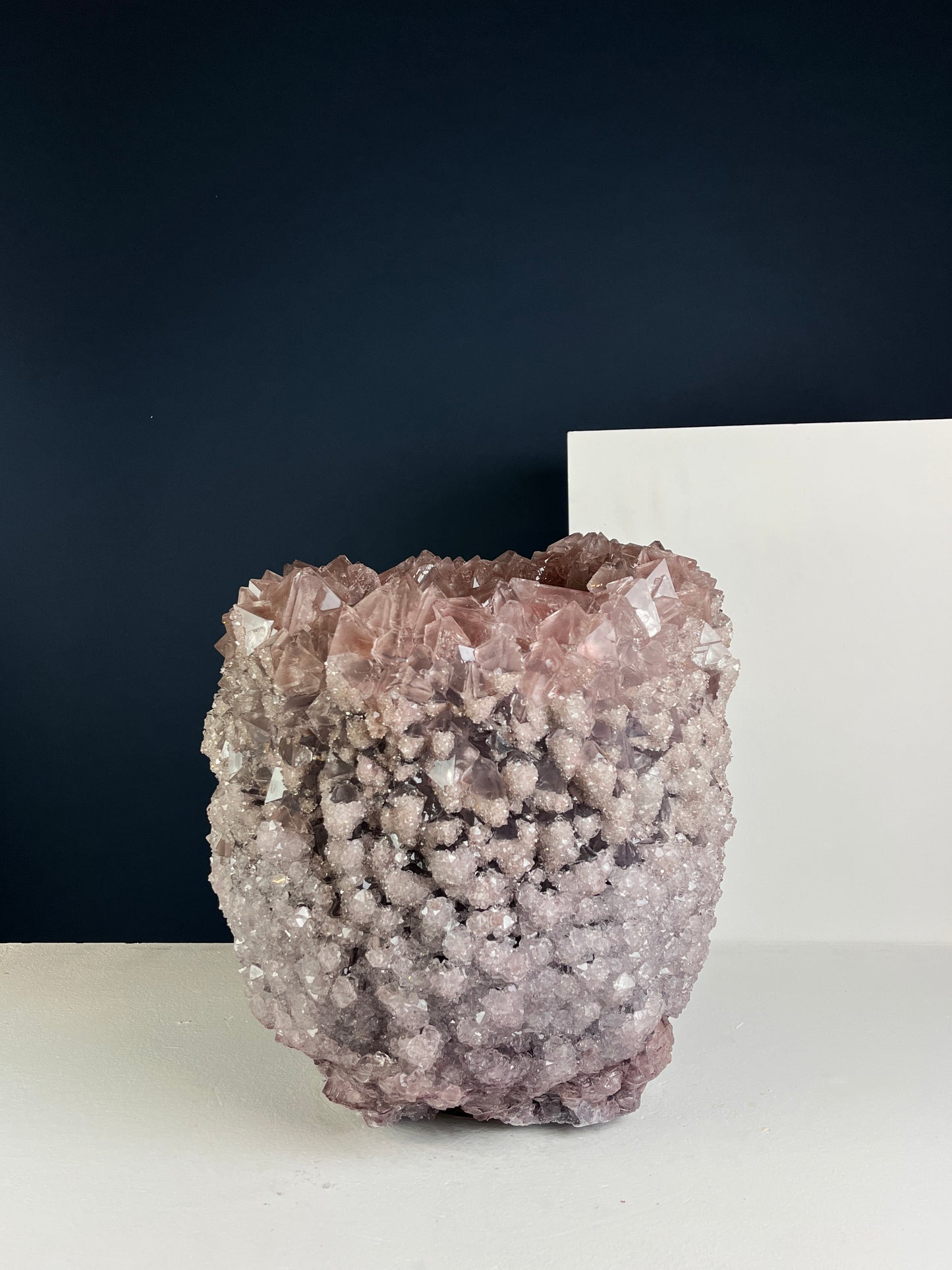 Crystal Vase Large - Eggplant