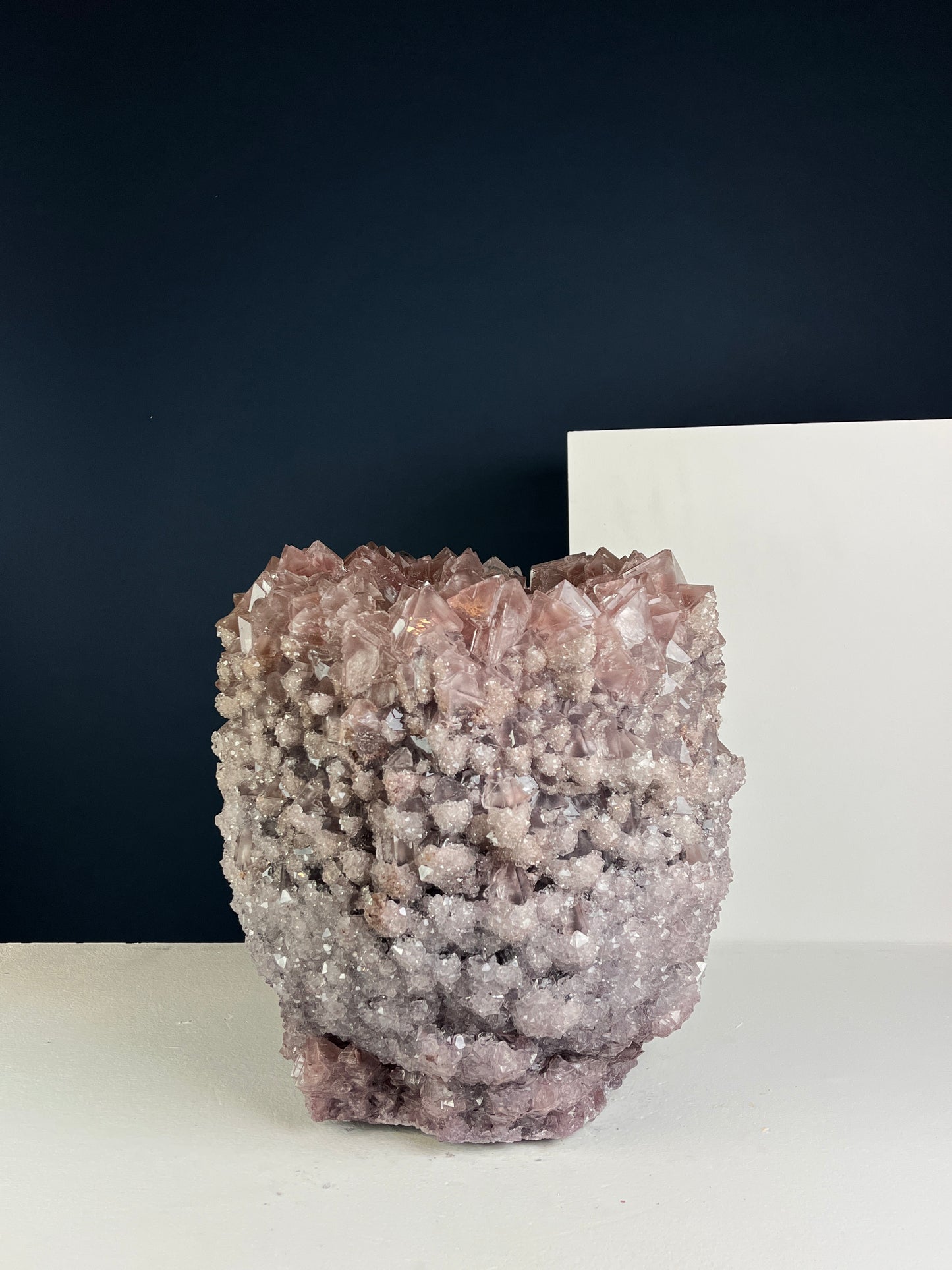 Crystal Vase Large - Eggplant