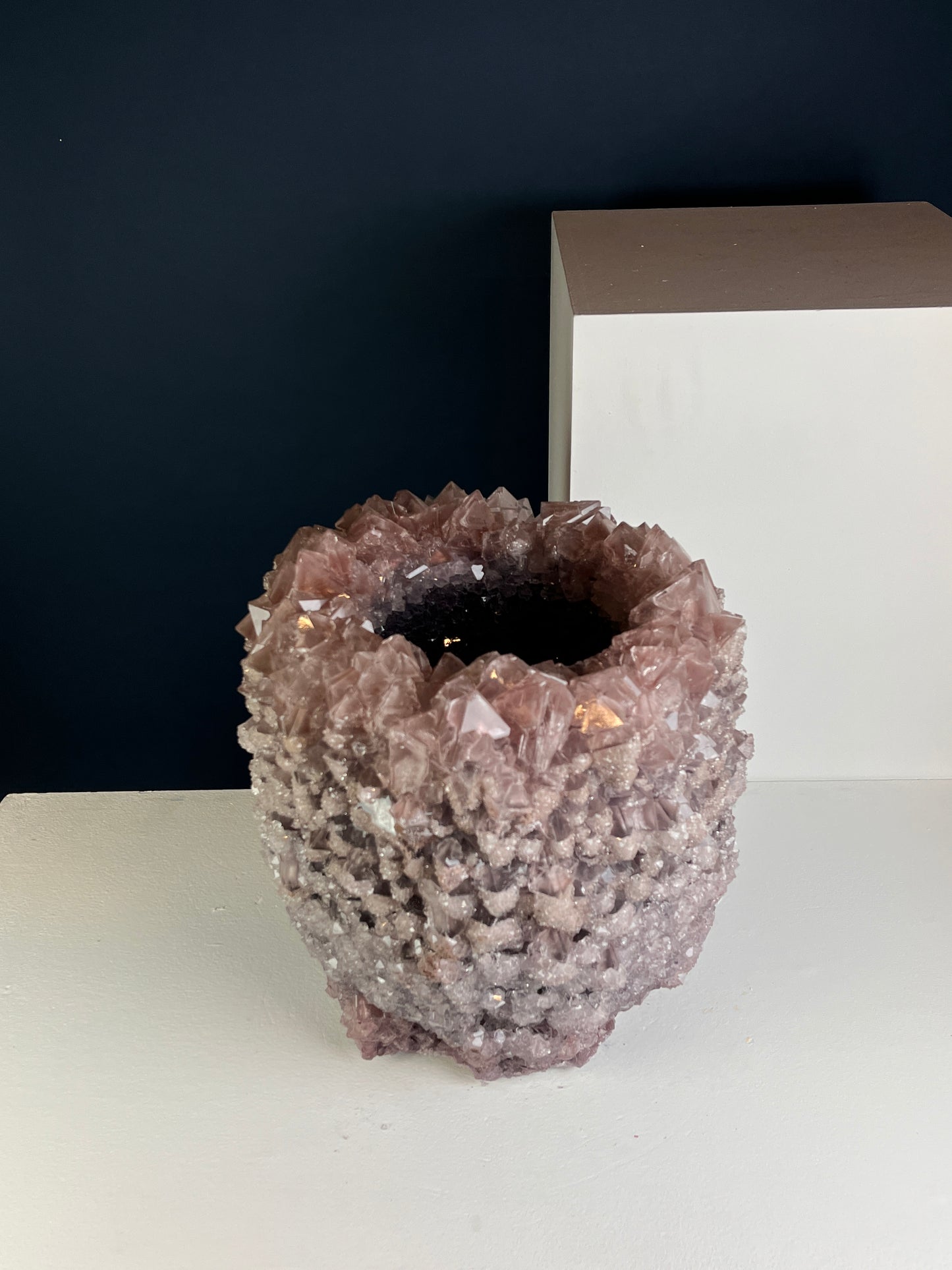 Crystal Vase Large - Eggplant