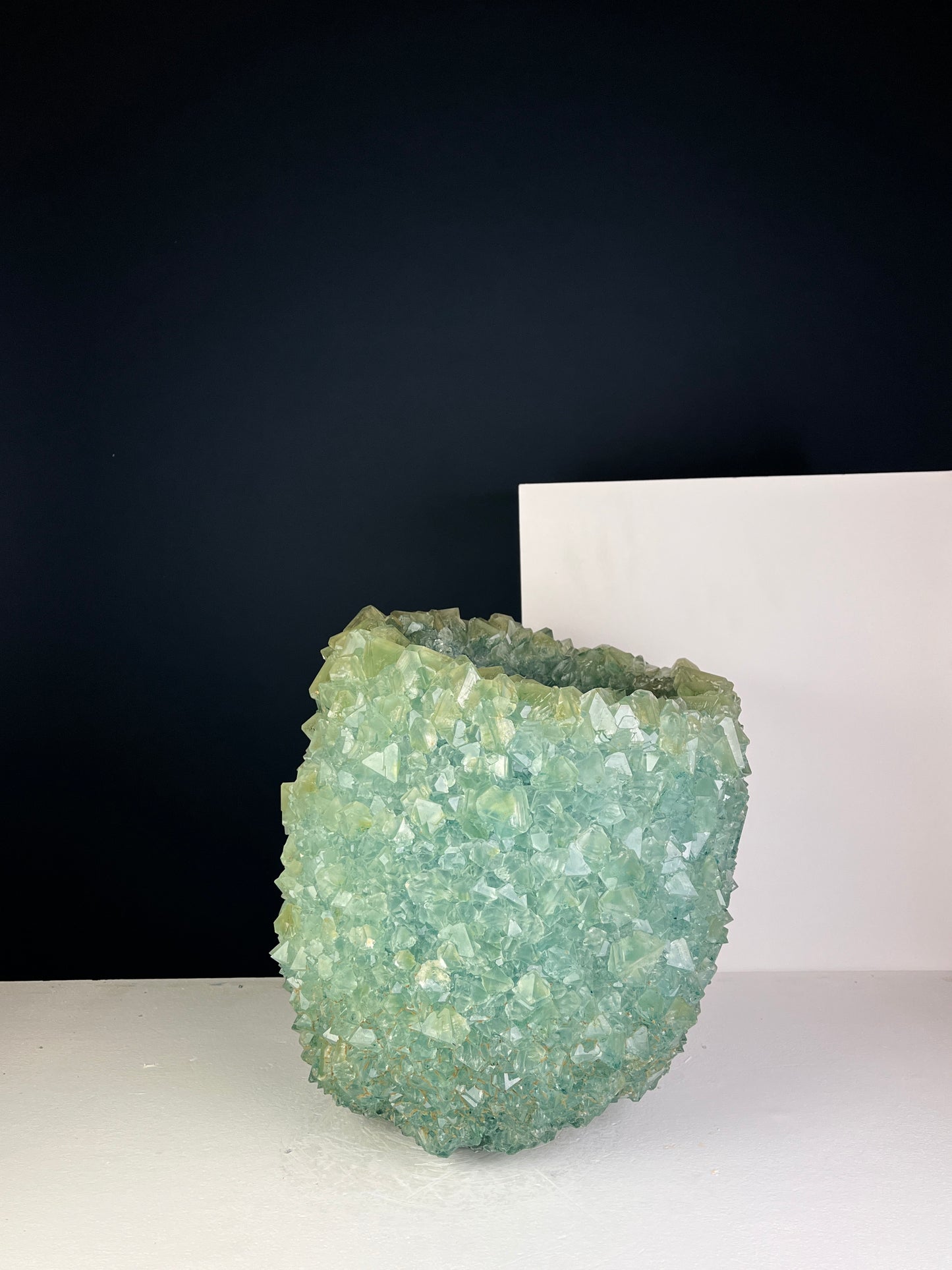 Crystal Vase Large - Sea green