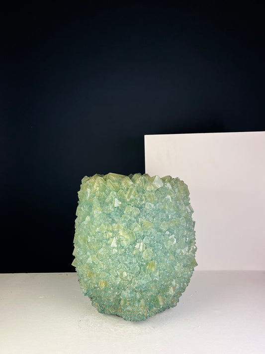 Crystal Vase Large - Sea green