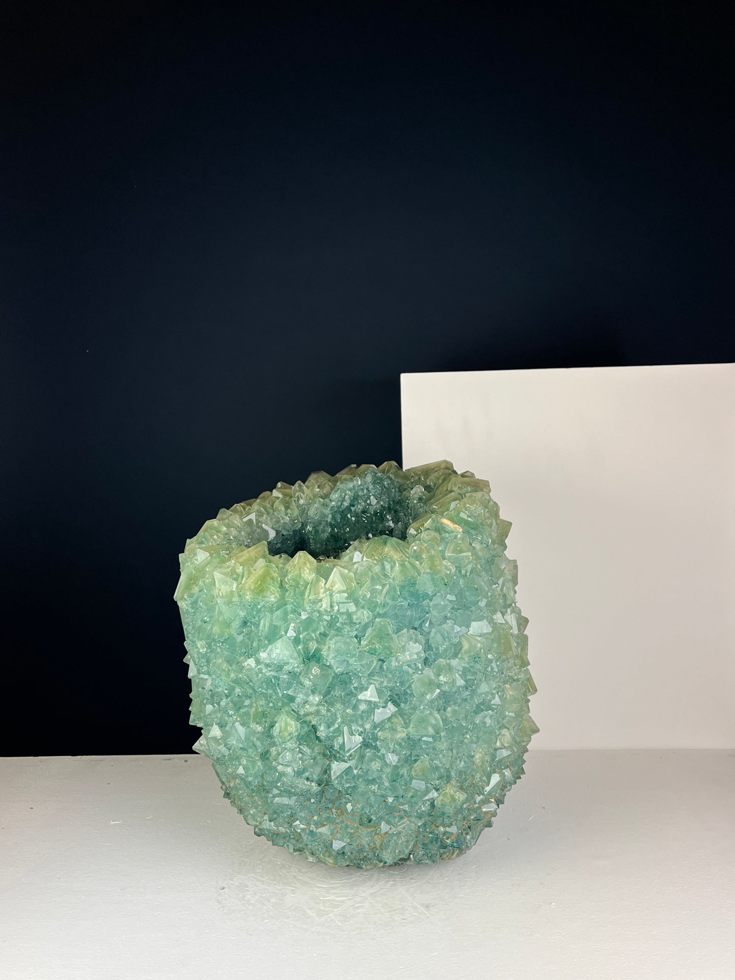 Crystal Vase Large - Sea green
