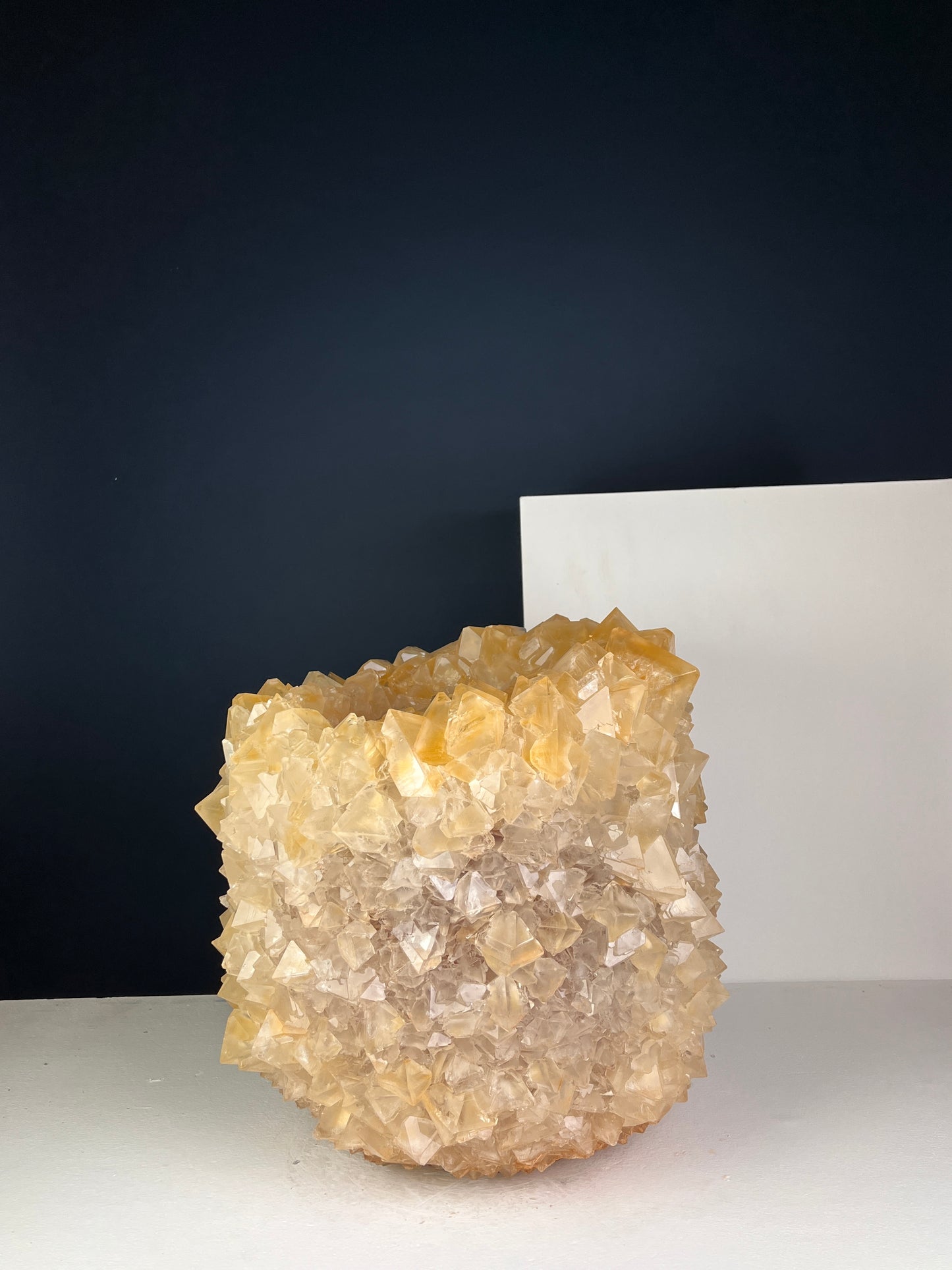 Crystal Vase Large - Butter yellow