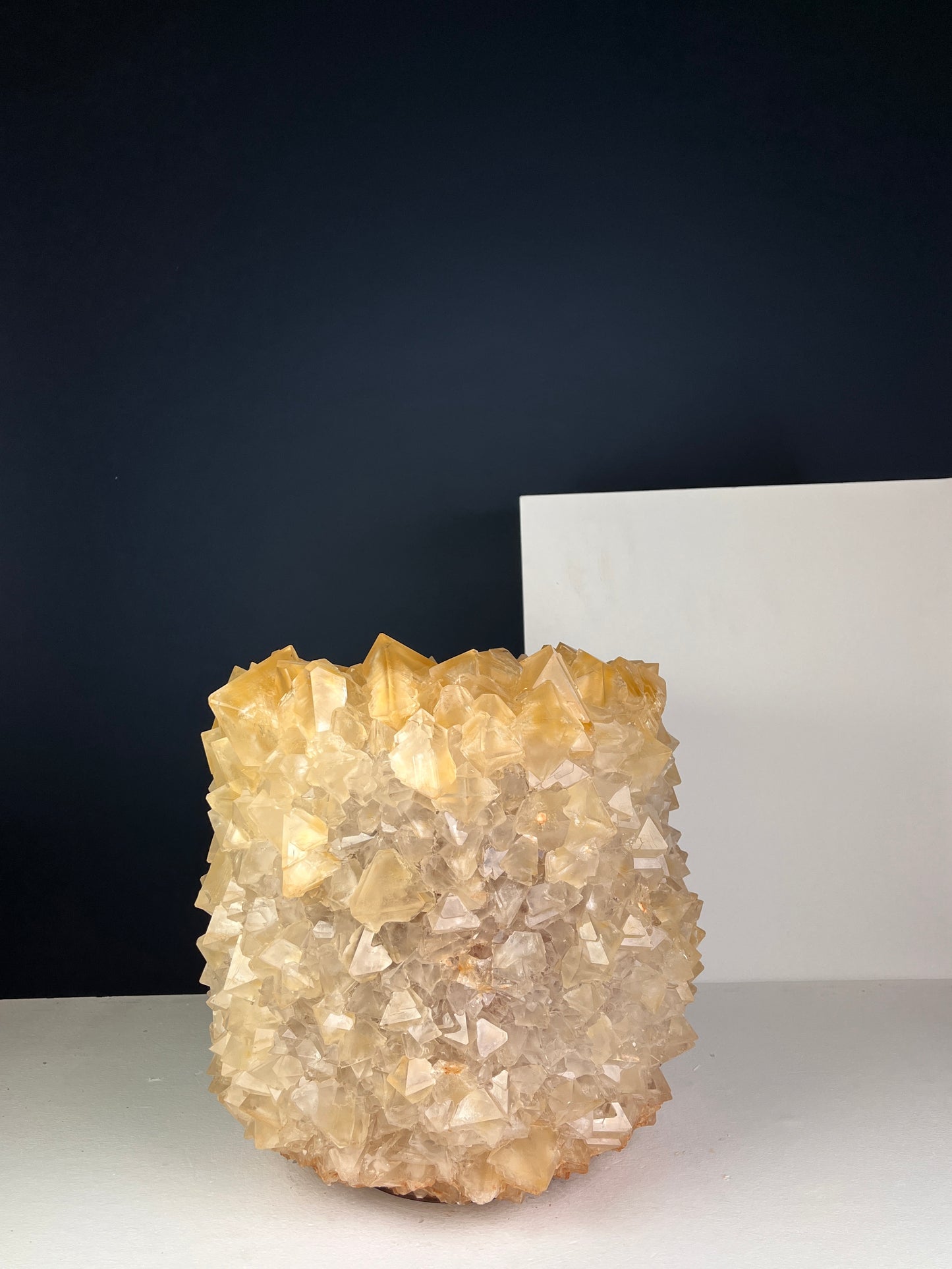 Crystal Vase Large - Butter yellow