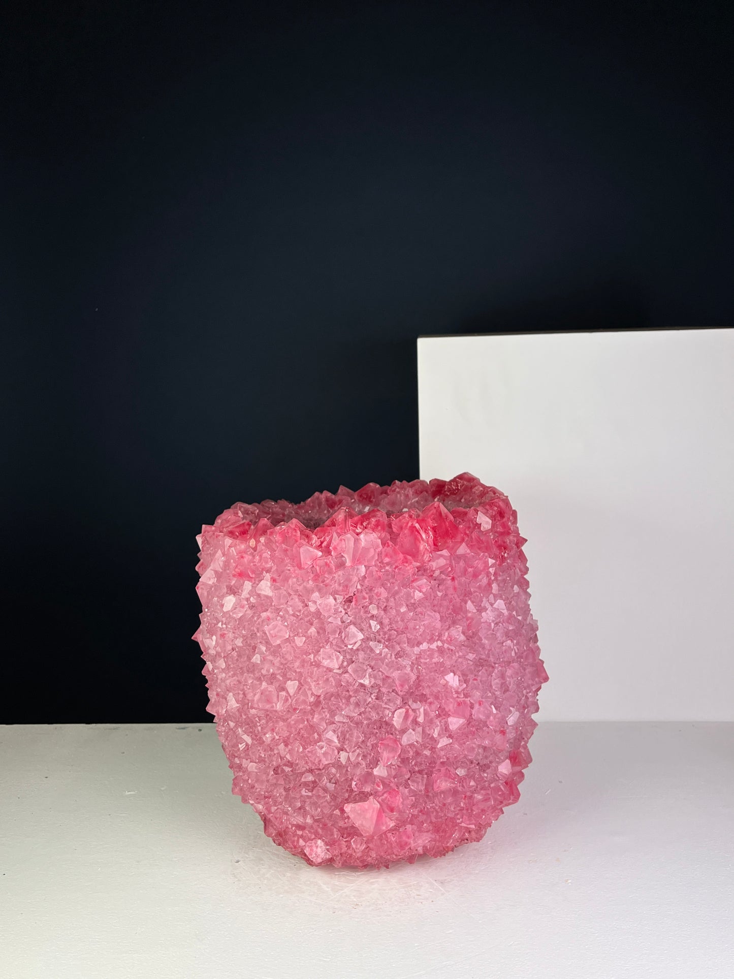 Crystal Vase Large - Soft pink