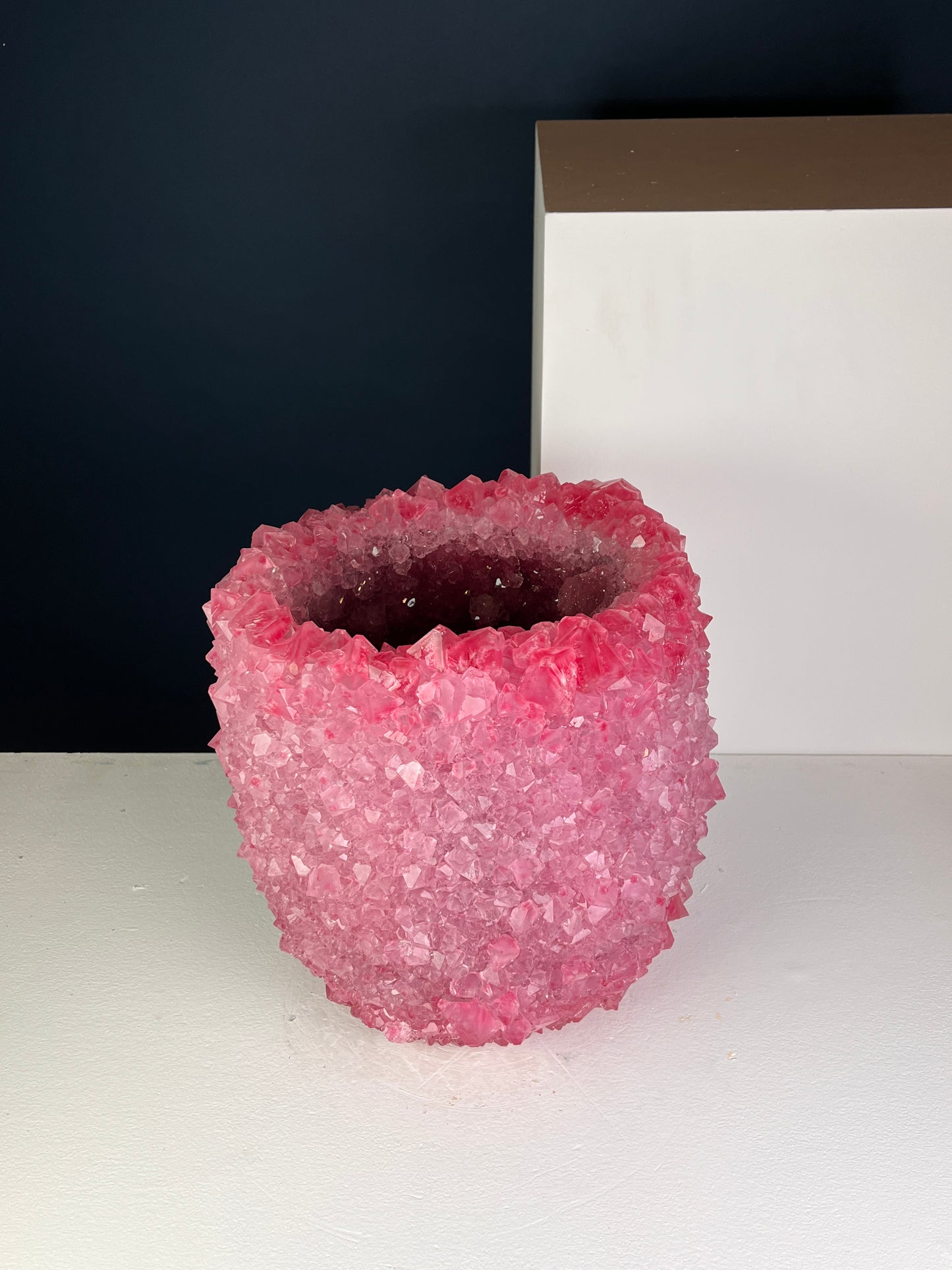 Crystal Vase Large - Soft pink