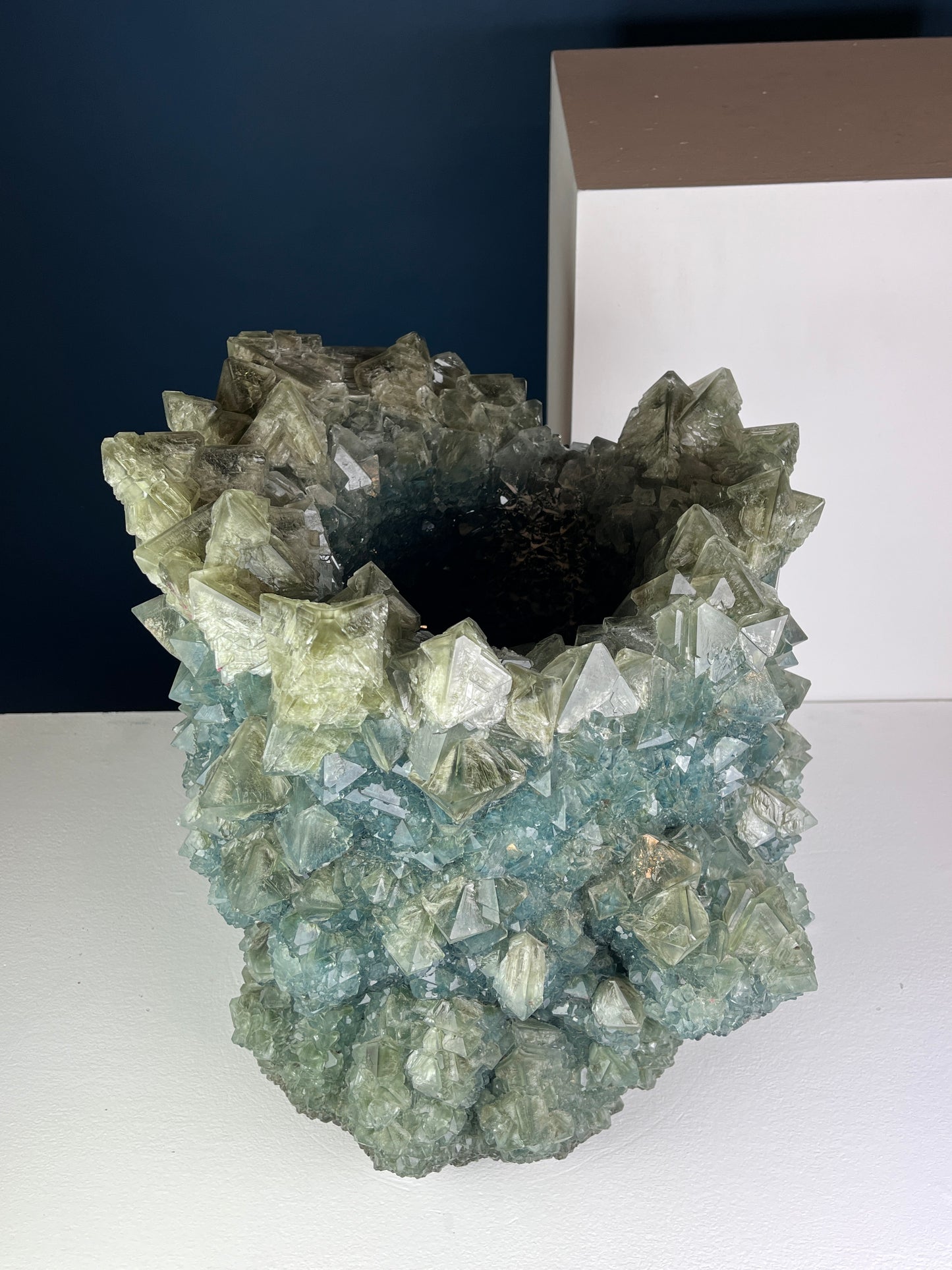 Crystal Vase Large - Deep green