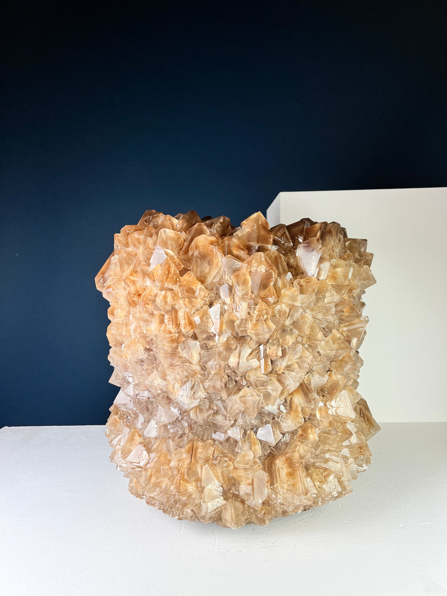 Crystal Vase Large - Caramel brown