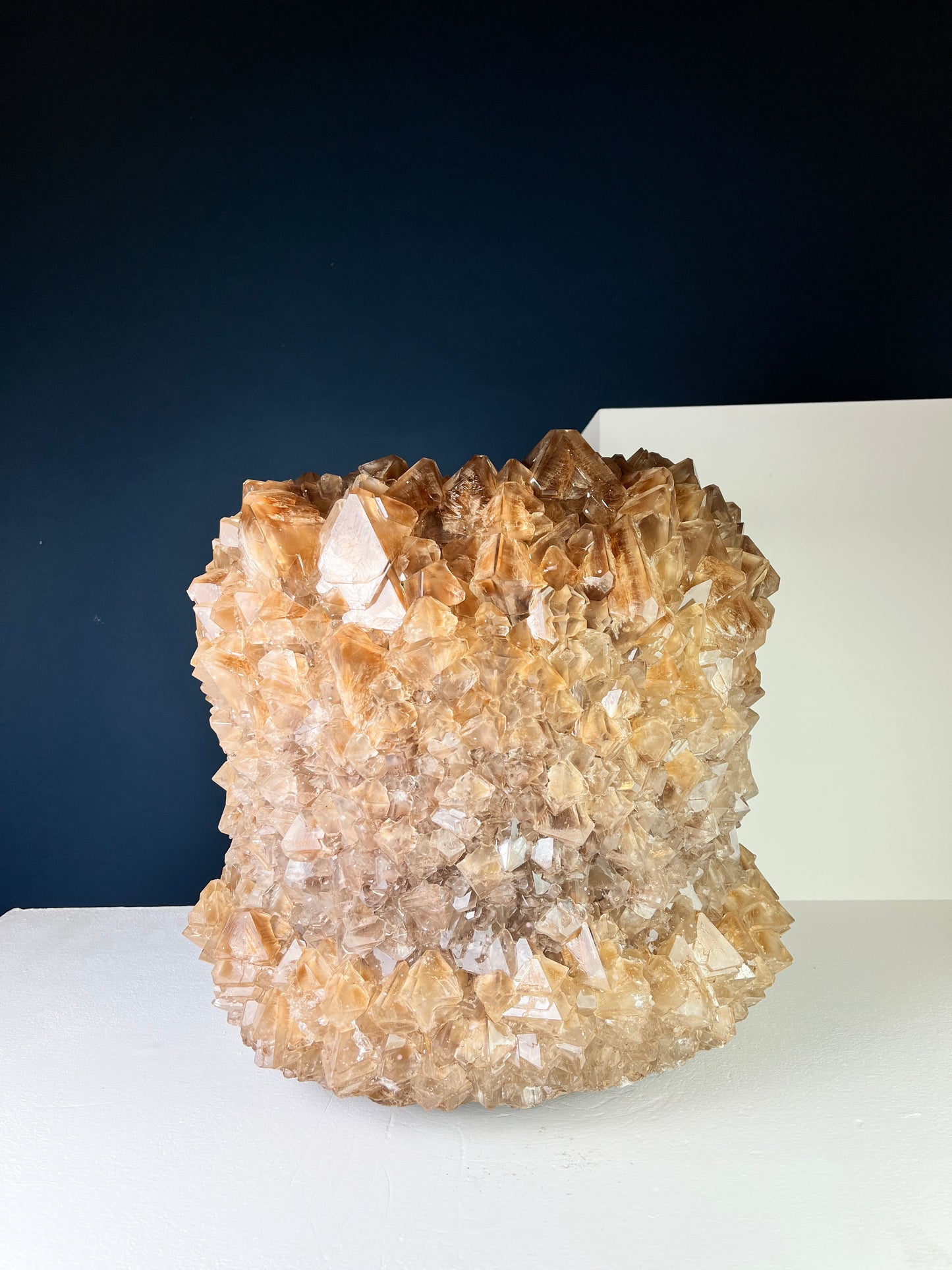 Crystal Vase Large - Caramel brown