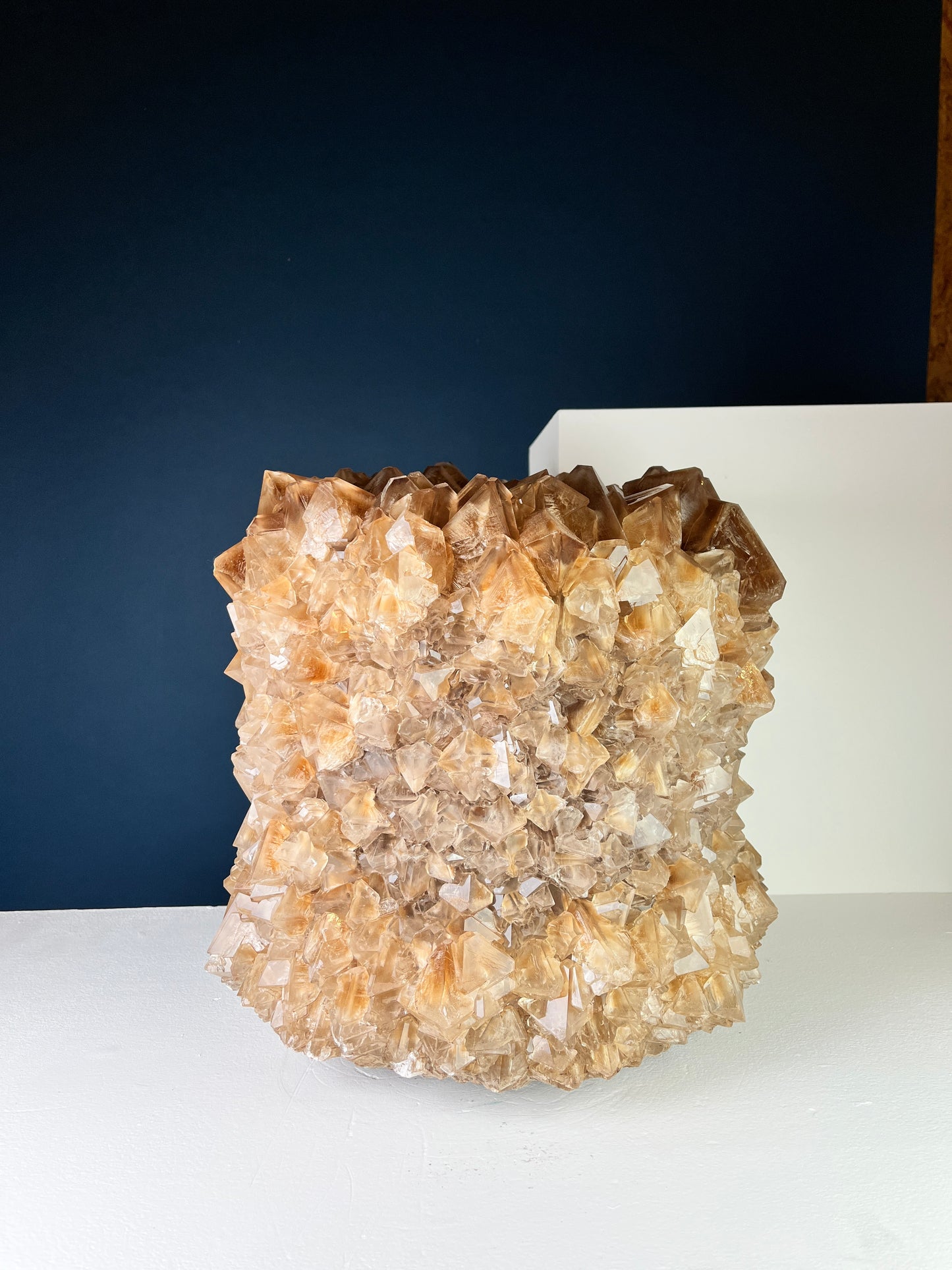 Crystal Vase Large - Caramel brown