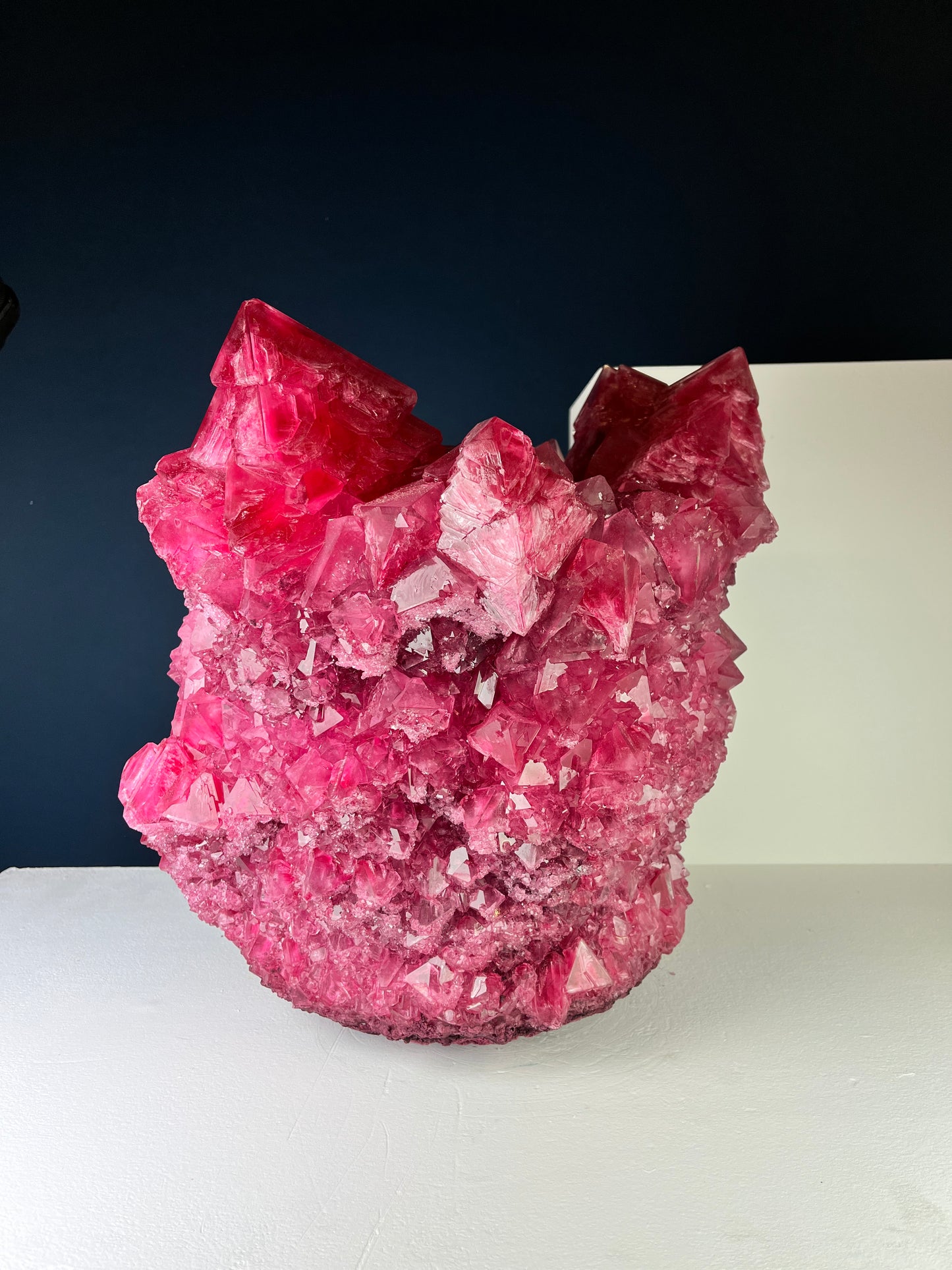 Crystal Vase Large - Hot pink
