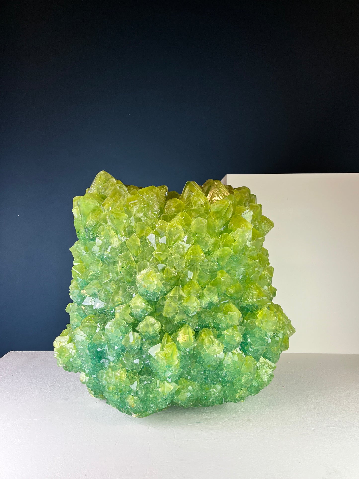 Crystal Vase Large - Grass green